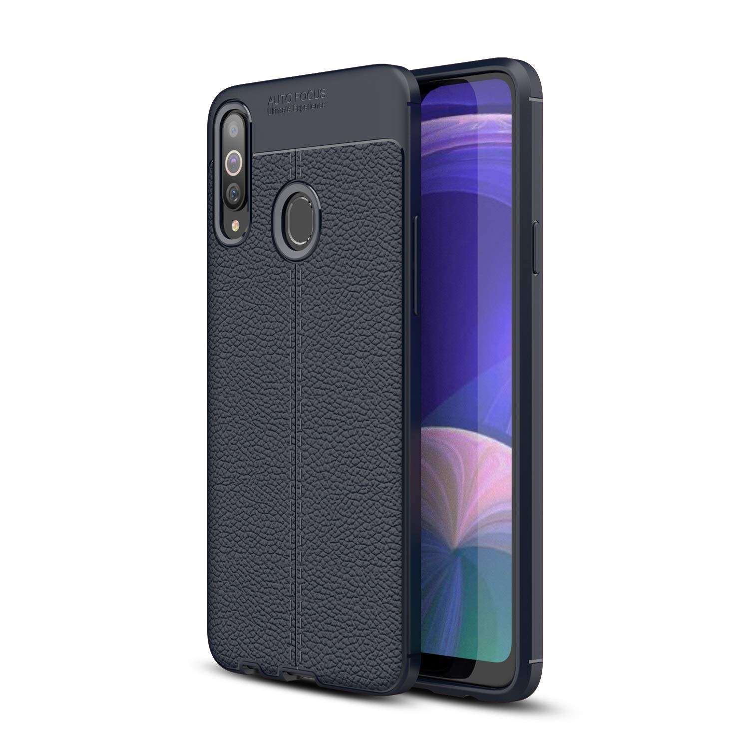 CruzerLite Galaxy A20s Case, Galaxy A20s Cover, Design Back Cover Anti-Scratch Shock Absorption Case for Samsung Galaxy A20s (Leather Blue) 1