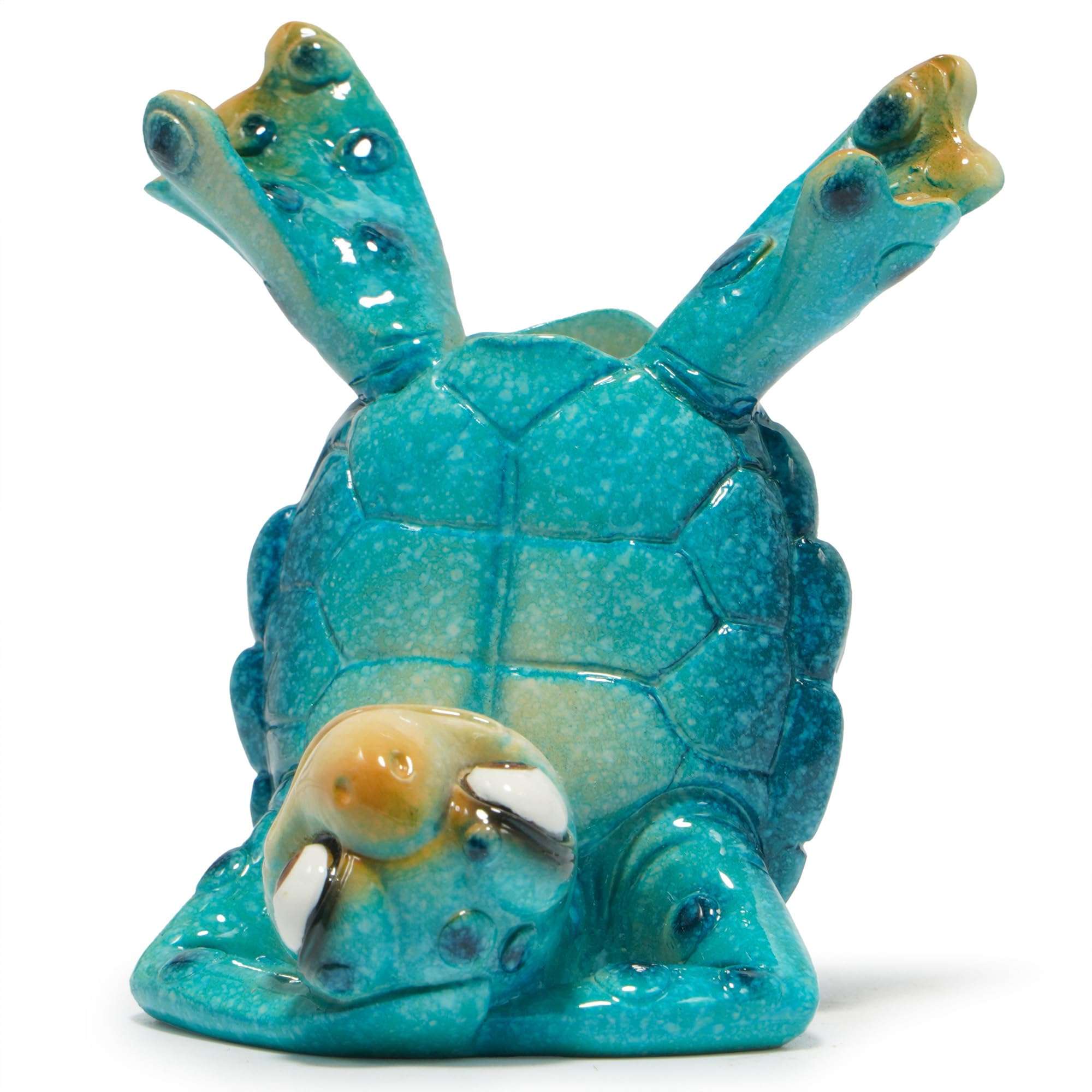 Hodao Blue Sea Turtle Toothbrush Holder Decoration, Spring/Summer Bathroom Decor, Figurine 1