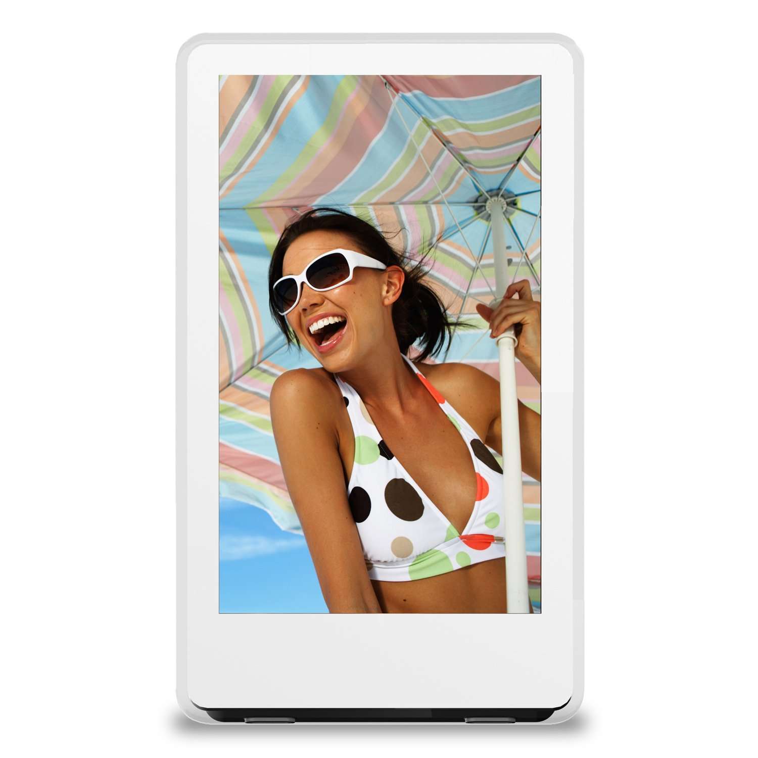 ViewSonic VFM620W-70 6-Inch Multimedia PortraitView Digital Photo Frame Features High Resolution 480 X 800 Screen and Built In Light Sensor (White) 1