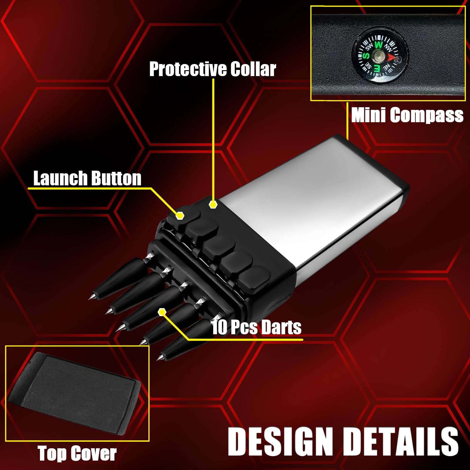 MADSABRE Ballistic Dart Launcher, Metal Darts Accurate Shooting for Hunting Camping Shooting Self-Defense and Survival, Adult Toy (White) 5