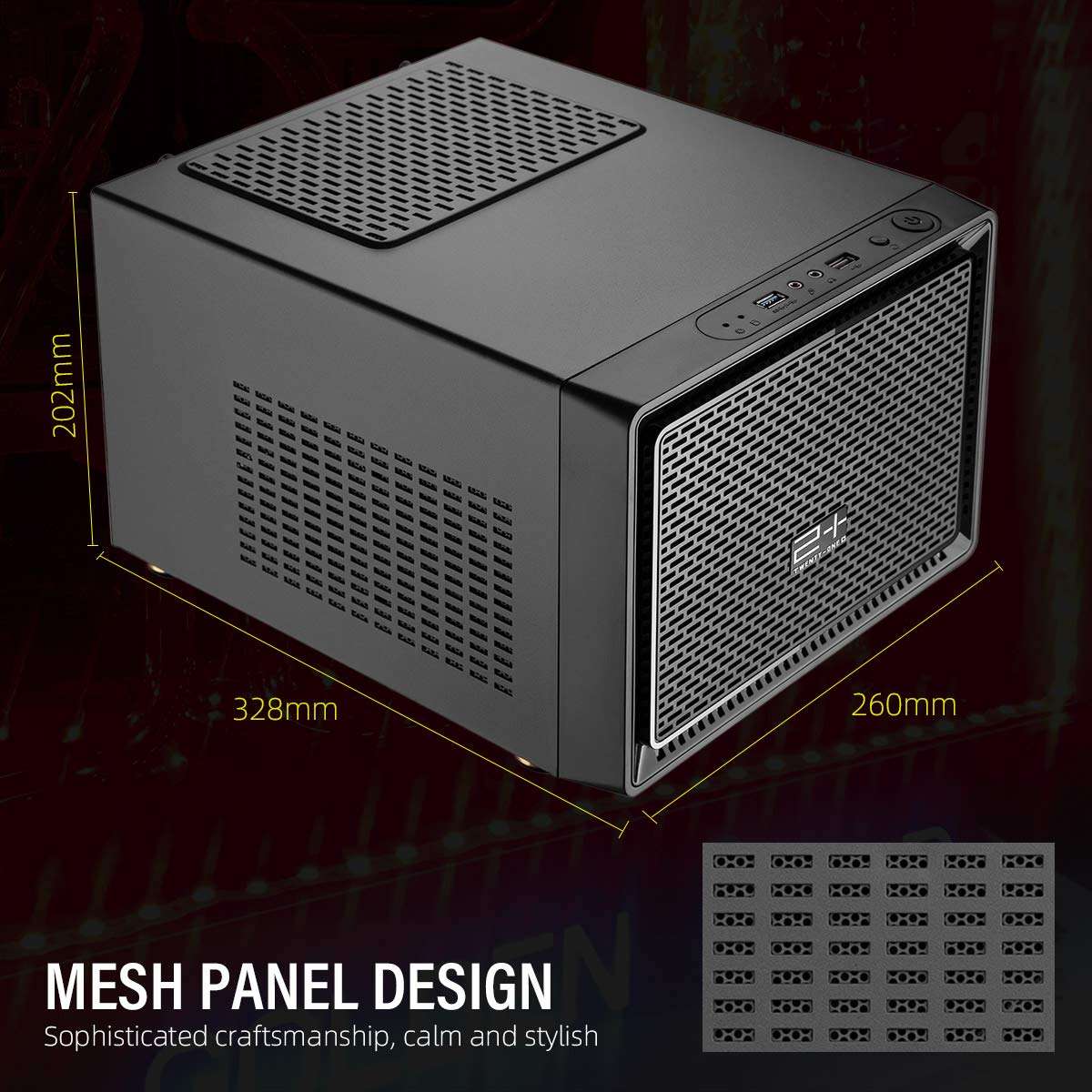 GOLDEN FIELD N-1 Mini ITX Case Computer Case Gaming PC Case Mini Size Desktop Computer Shell Cases 2