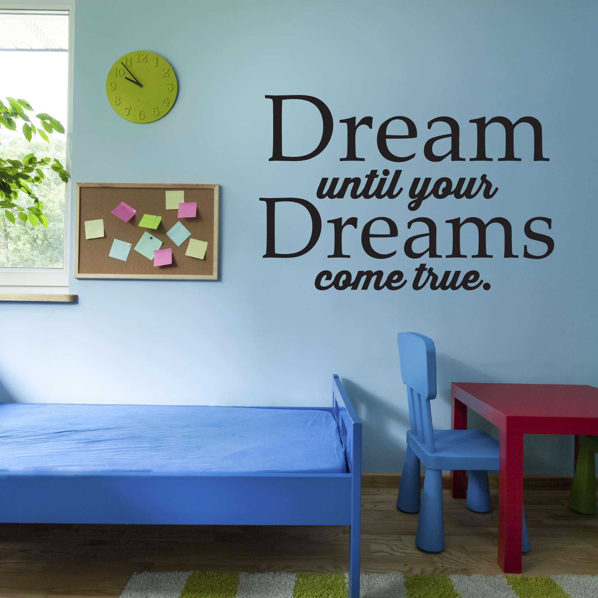 Nursery Children Dream Until Your Dreams Come True Empowering Quote Wall Decal Decoration Motivational Quotes Inspiration Goals Life Quote Lasts Years and Easily Removable - Size: 12 in(W) x 9 in(H) 4