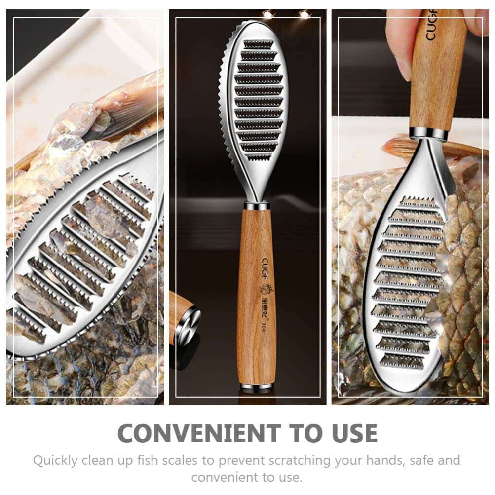 Fish Scaler Brush Stainless Steel Fish Scaler Remover Sawtooth Fish Scale Remove Tool for Kitchen Fish Cleaning Brush Scraper Kitchen Gadgets Accessories 6
