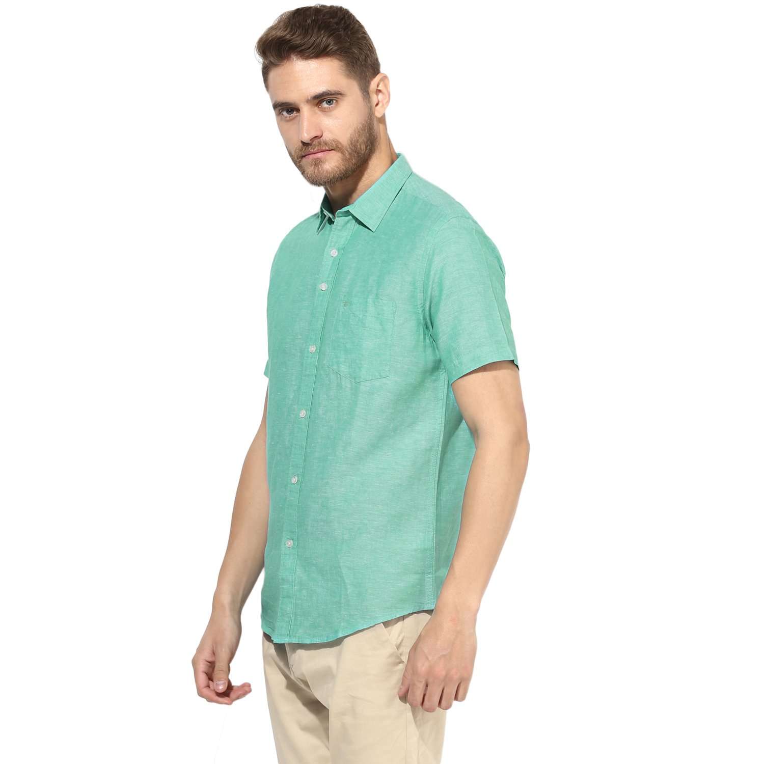 Red Tape Men's Solid Regular fit Casual Shirt (RSH6426A_Green_M 2