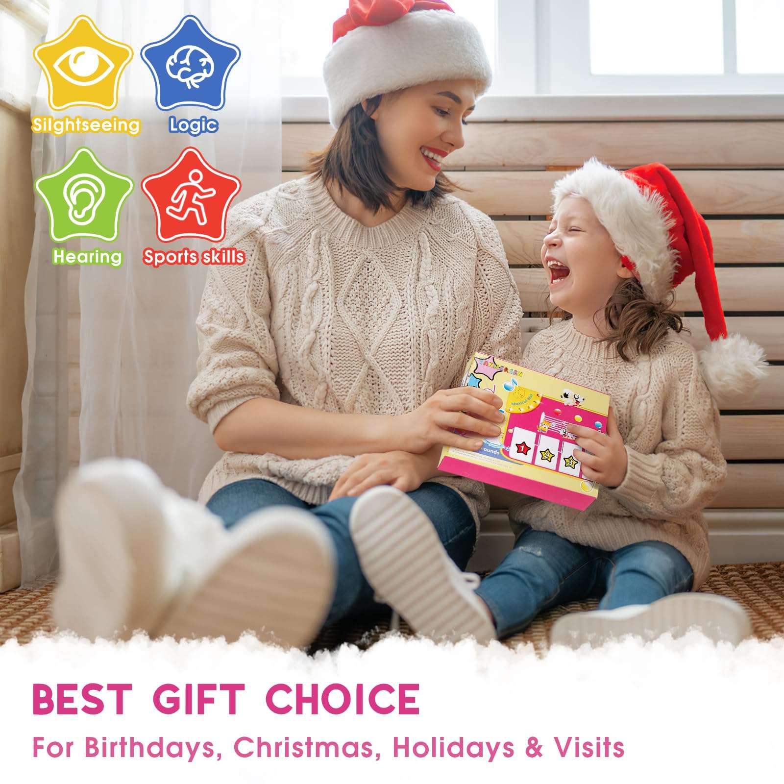 M SANMERSEN Piano Mat - Musical Keyboard Floor Playmat 39.5" Electronic Music Animal Touch Play Blanket Funny Xmas Gift Toy for 1 2 3 Year Old 6