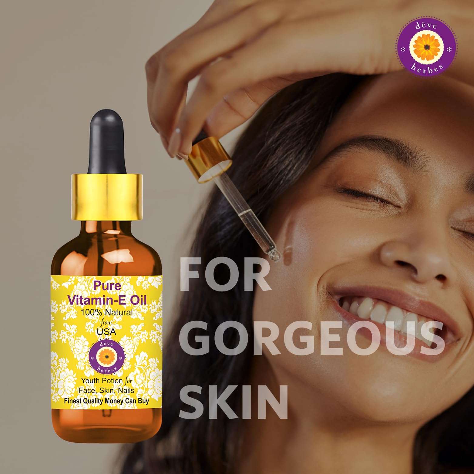 Dev Herbes Pure Vitamin E Oil Natural Therapeutic Grade 15ml (0.50 Ounce) 5