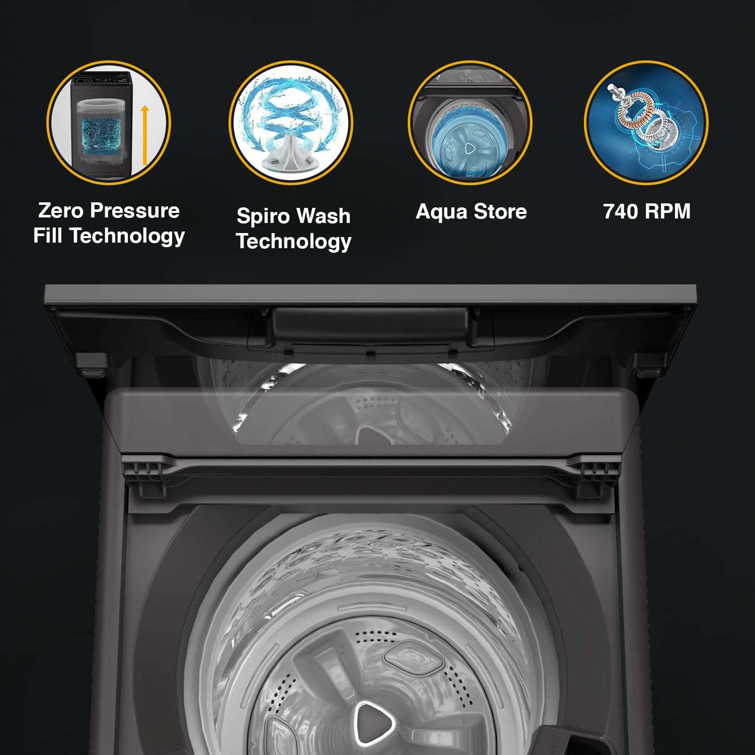 Whirlpool 7 kg Magic Clean 5 Star Fully Automatic Top Load Washing Machine Grey (MAGIC CLEAN 7.0 GENX GREY 5YMW) 3