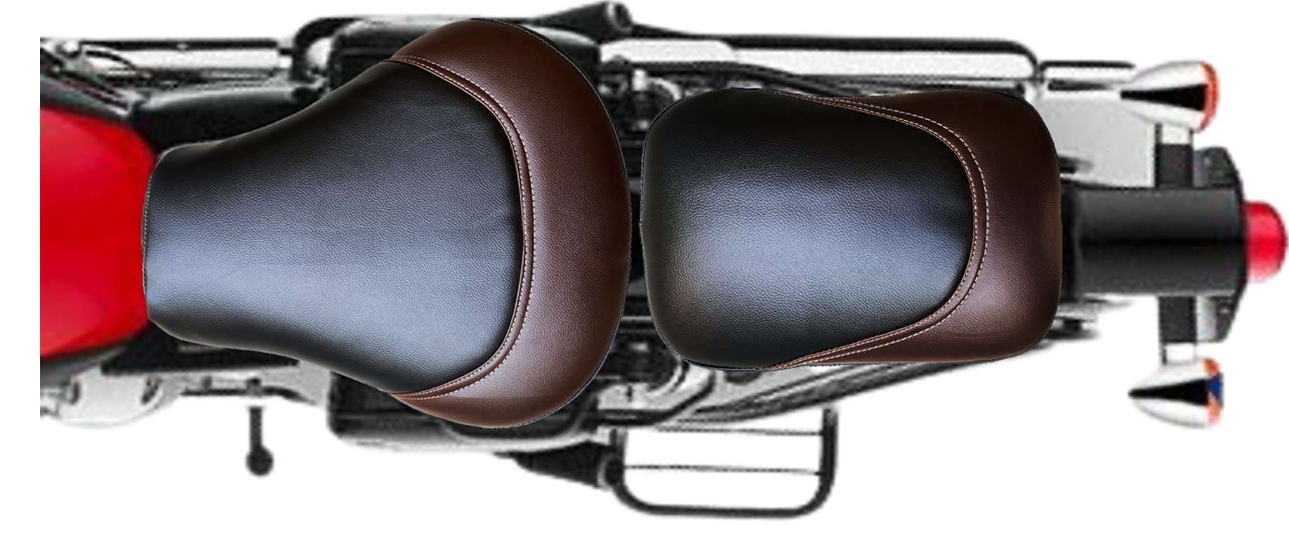 IGNITEX Waterproof Original Leather Seat Cover for Royal Enfield Classic 350, Bullet Classic, Bullet 350, Classic 500 & Desert Storm 500, Black 1