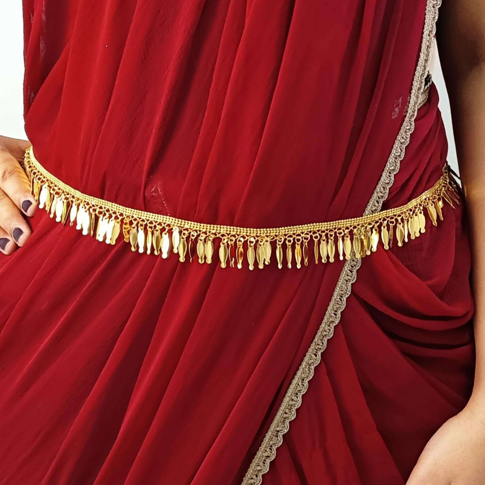 Efulgenz Gold Tone Kamarbandh Indian Jewelry for Women Dubai Style Kamarbandh Indian Gold Tone Ball Beads Chain Tassel Kamarbandh Belly Chain Waist Belt Beach Jewelry Fashion Jewelry 4