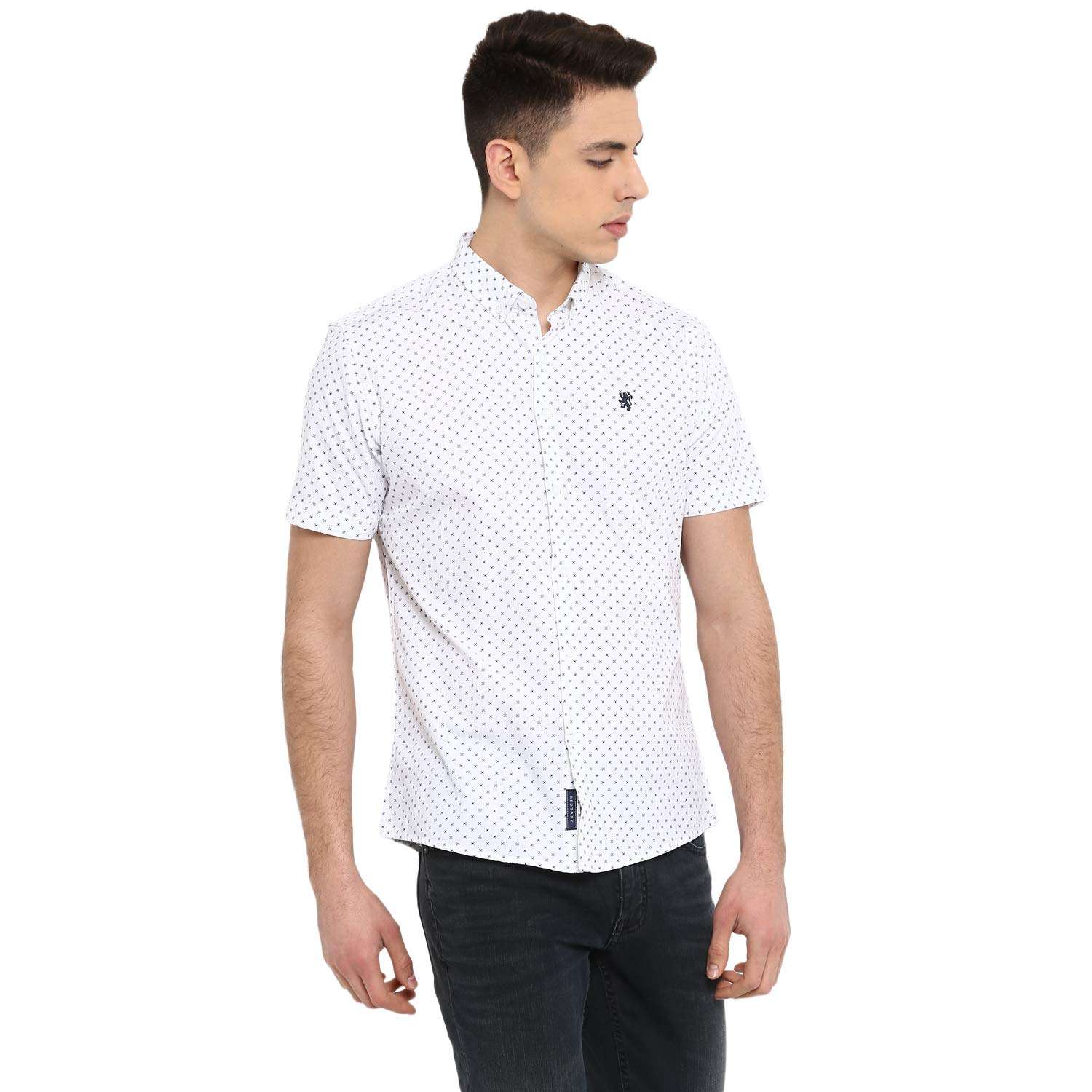 Red Tape Men's Printed Regular Fit Casual Shirt (RSH8325_Geometric Print XL) 2