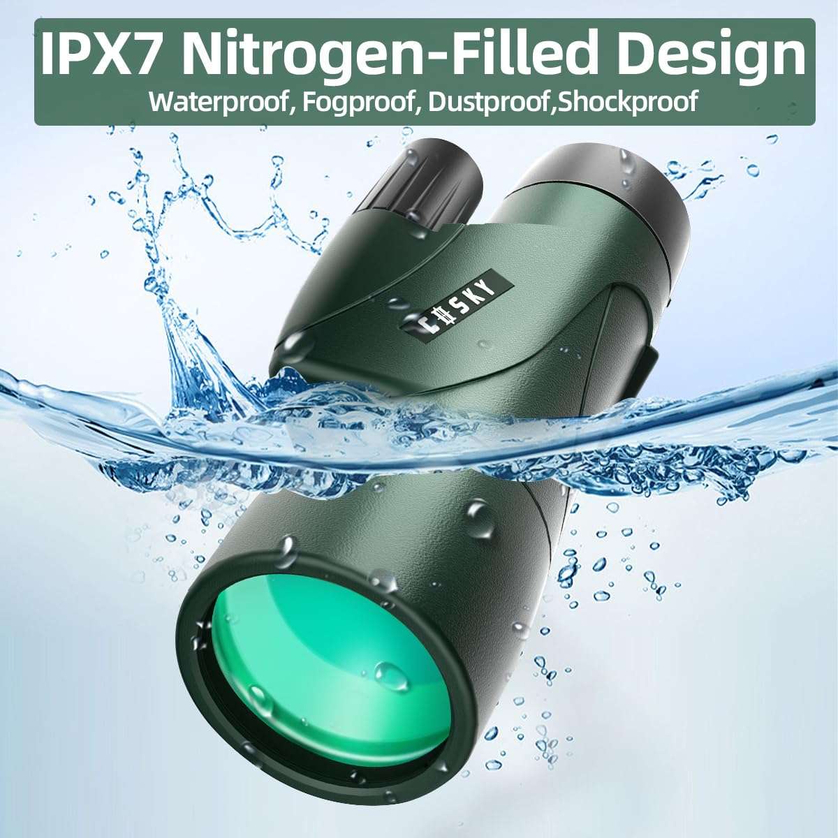 Gosky 12x55 HD Monocular Telescope with BAK4 Prism & FMC Lens, Lightweight with Smartphone Adapter - For Bird Watching, Hunting, Hiking, Traveling 5