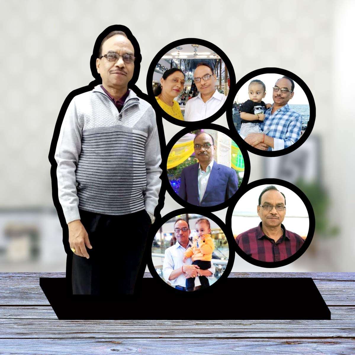 Express-O-Board Personalised Gift Photo Cutout Stand on PVC Board (12 in x 12 in) 3