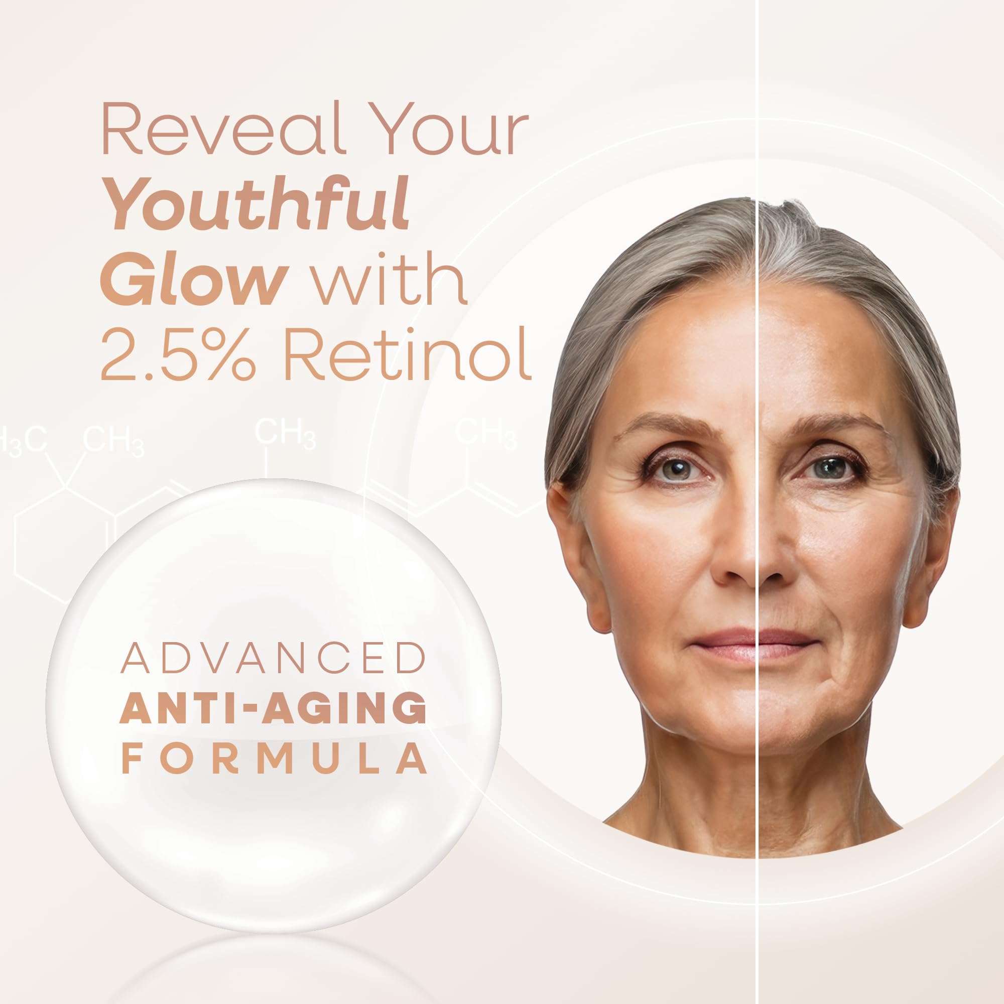 TRUST MD Advanced Retinol 2.5% Anti-Aging Face Cream for Wrinkle and Fine Line Reduction - Enhanced Anti-Wrinkle Cream with Hyaluronic Acid - Effective Retinol Face Cream - 1.7 oz 3