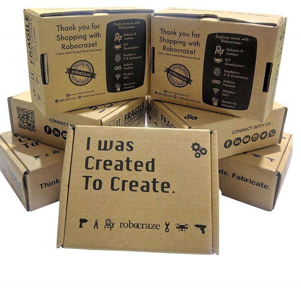 Robocraze DIY Line follower kit using UNO board compatible with Arduino, L293D Shield and IR Sensors | Step by Step Video 6