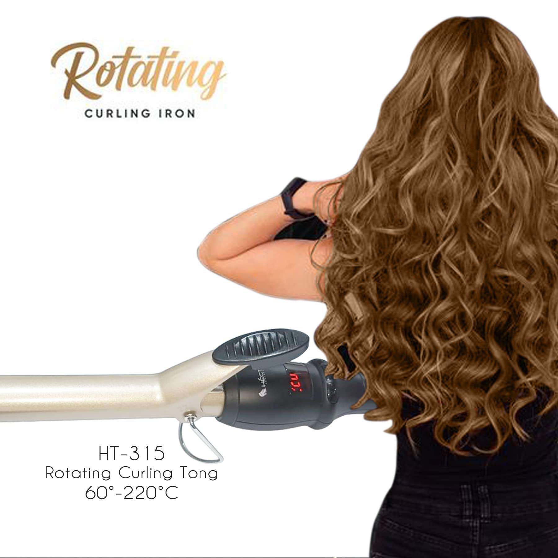 Hector Professional Rotating Curling Iron (Tong) 22 MM 6