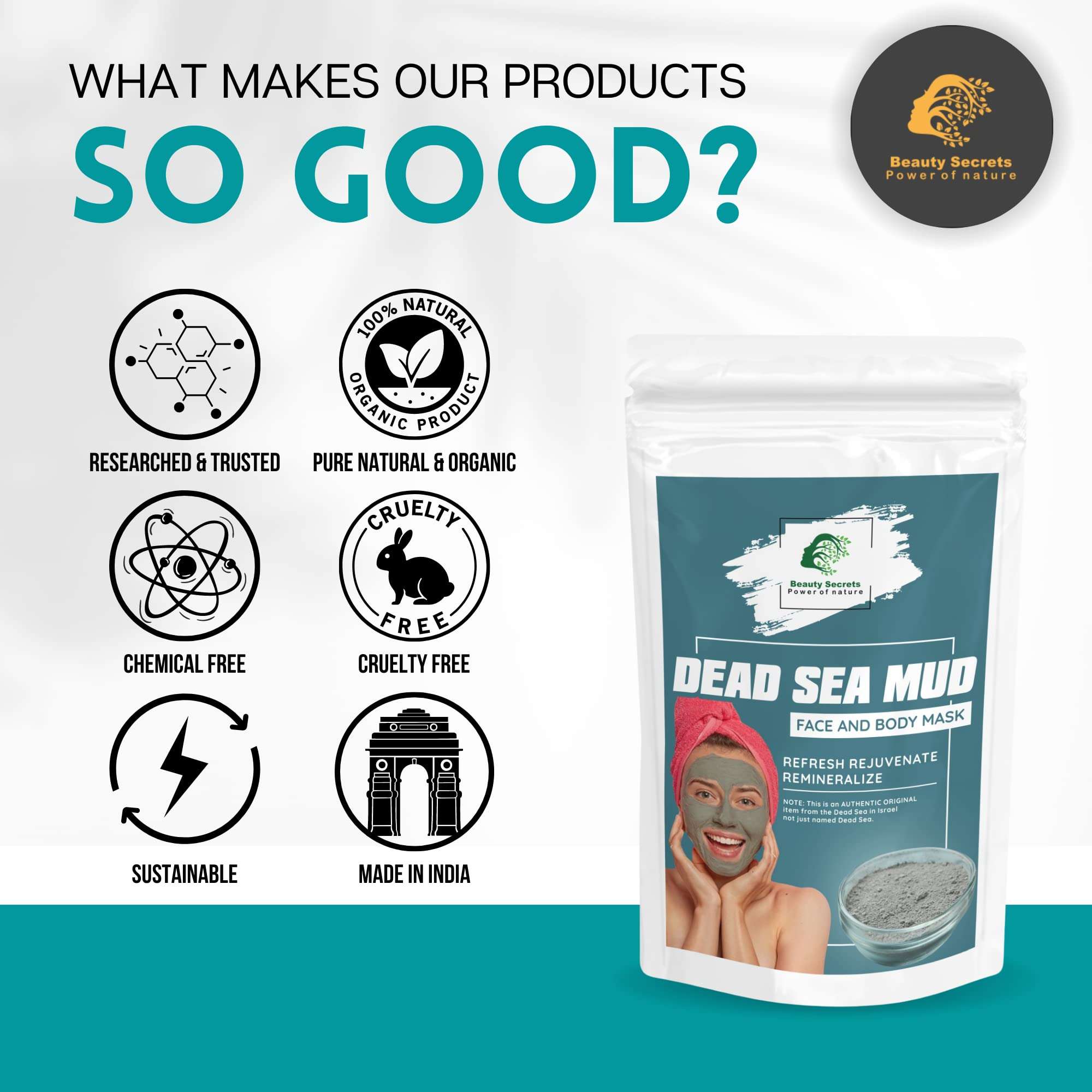 Beauty Secret Dead Sea Mud Mask For Face And Body, Natural Pore Reducer And Minimizer To Help Treat Acne, Blackheads And Oily Skin 3