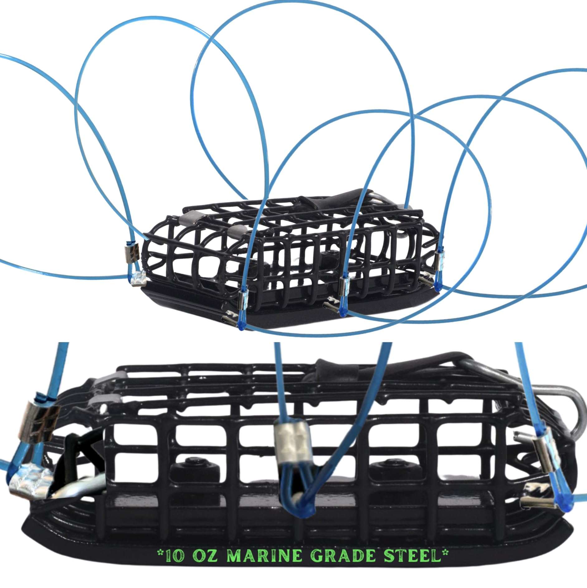 Crab Snare 10 Ounce Weighted Crab Trap Loop Trap Casting for Fishing Pole Dungness Rock Blue Crabs 6 Loops CA, OR, WA Compliant (2) 4