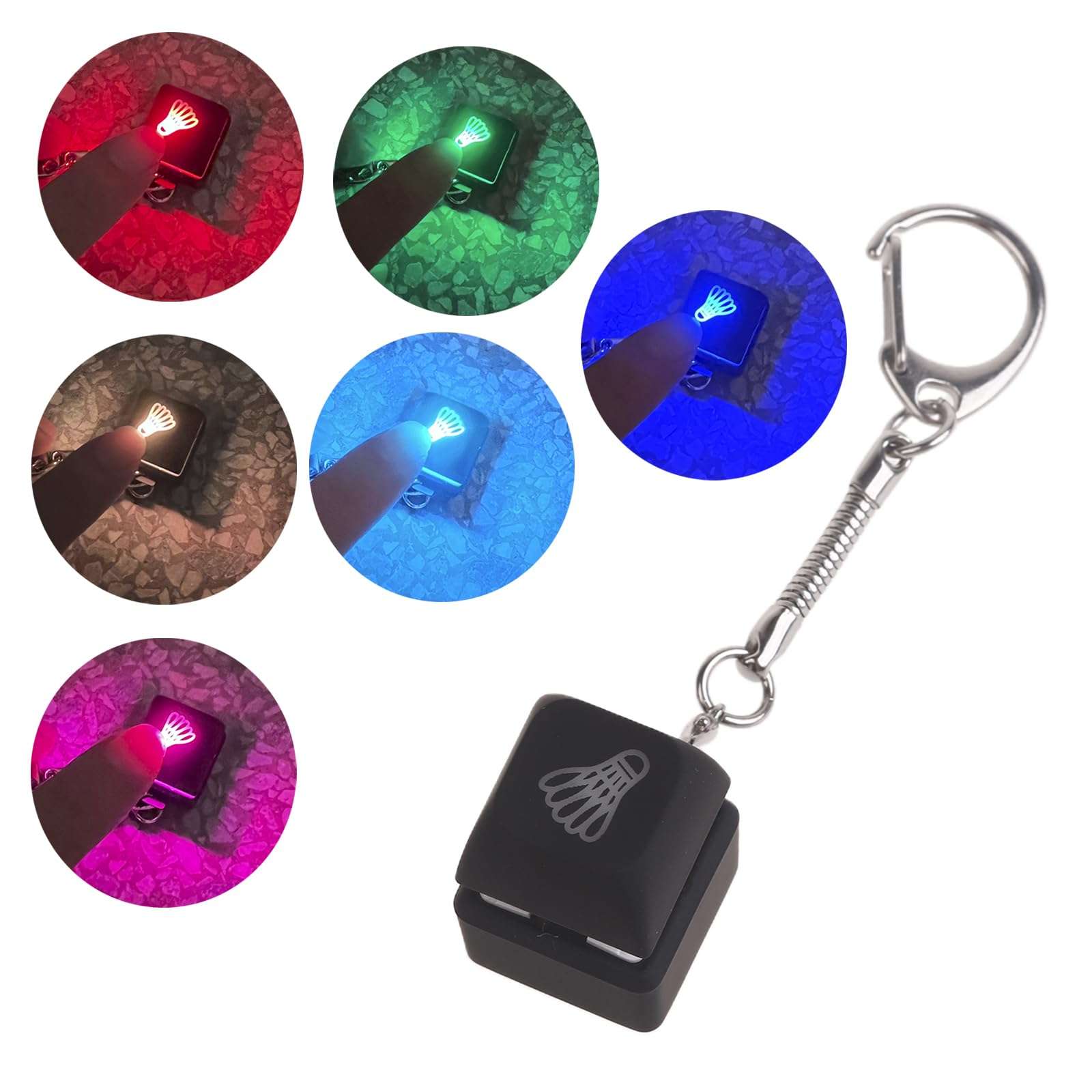 1PC LED Switch Tester Key Cap Keychain for Mechanical Keyboard Toy Stress Relief Gift Shaft Tester Tester Tool Mechanical Key Tester 3