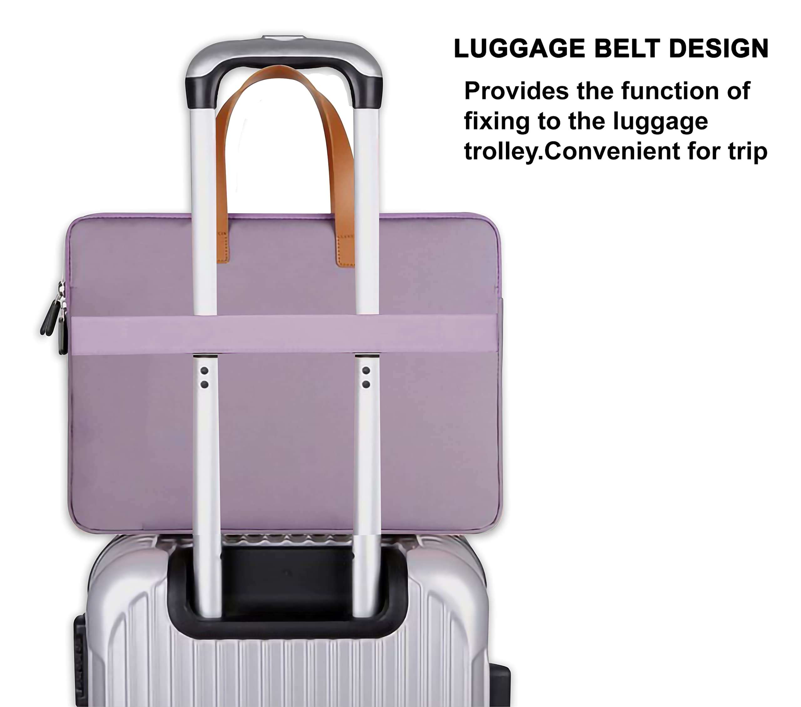 TGK 360° Protective Sleeve Carry Case Bag Cover for iPad Pro 12.9 M1 2021/2020/2018, Surface Laptop go 12.4/Pro X 13, Samsung Galaxy Tab S8+ 12.4", Tab S7 Plus 12.4 (12.9 inch, Purple) 6