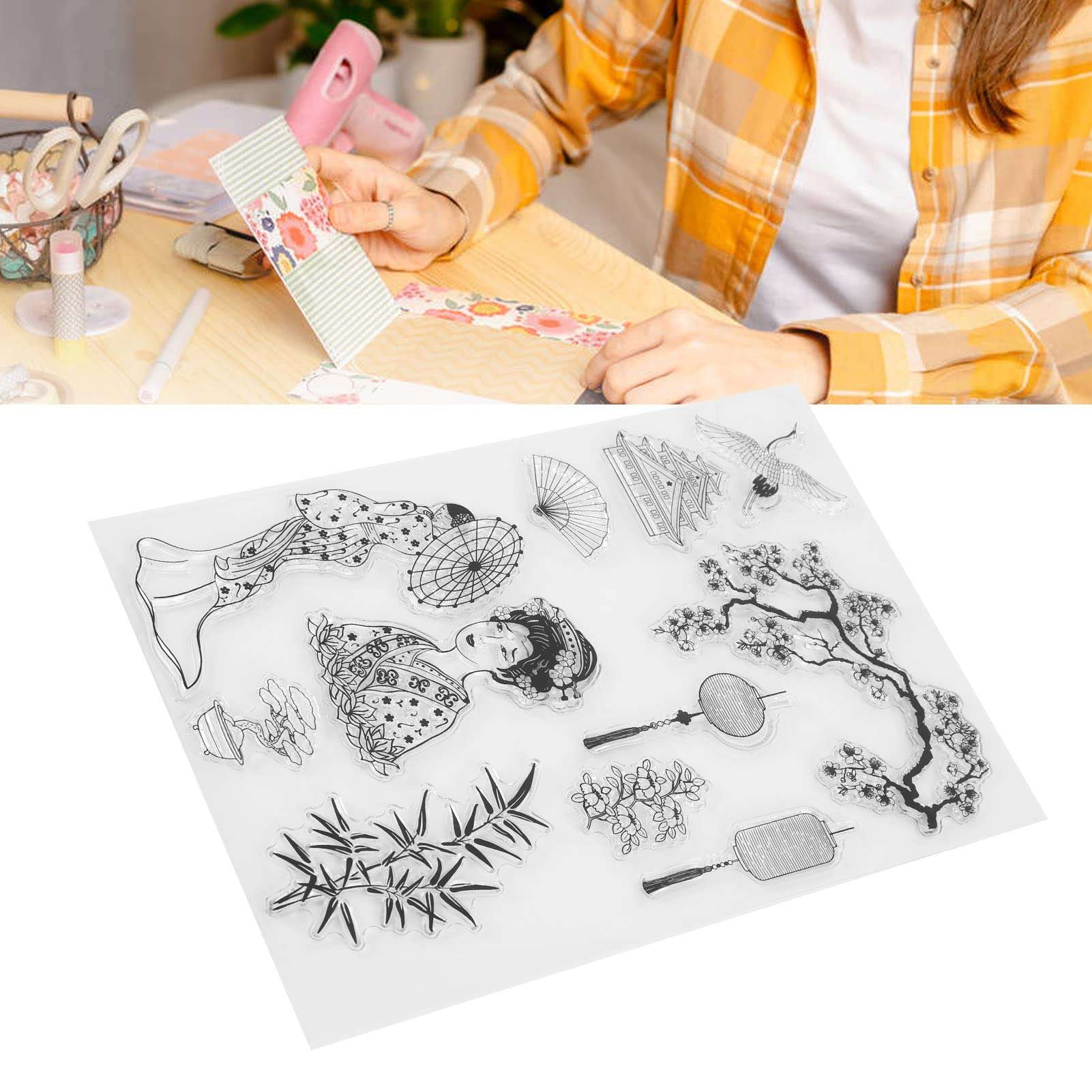 Clear Stamps, Environmental TPR Material Decorative Stamps for Envelope for Invitation Letter for Diary 6