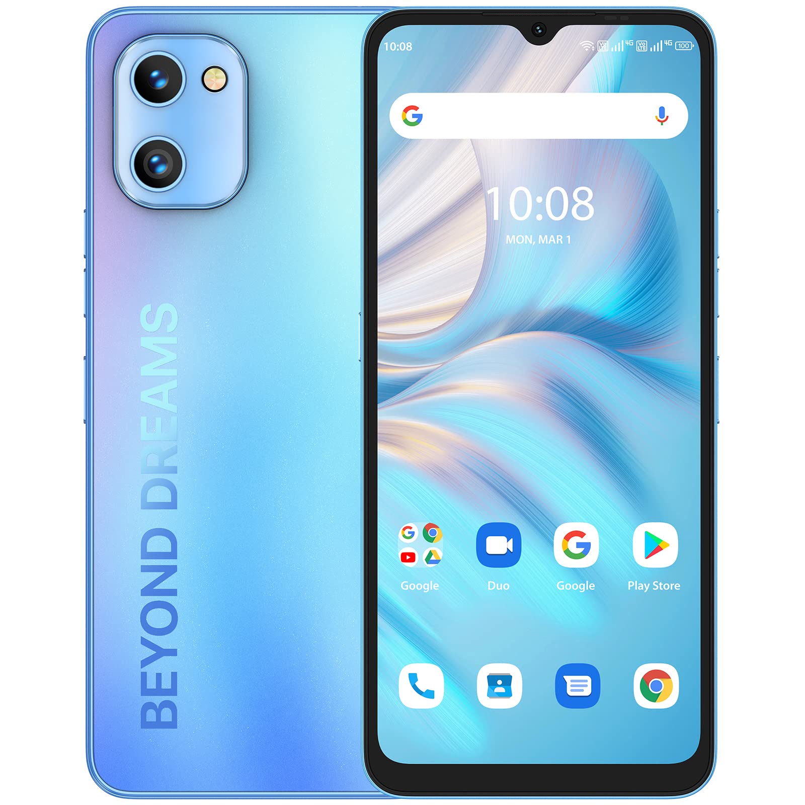 UMIDIGI A13S (4GB+64GB) Unlocked Cell Phone, 6.7" Ultra-Large Full Screen Smartphone with 5150mAh Battery + 16MP AI Dual Camera, Unlocked Android 11 Phone with Dual SIM (Global 4G LTE)