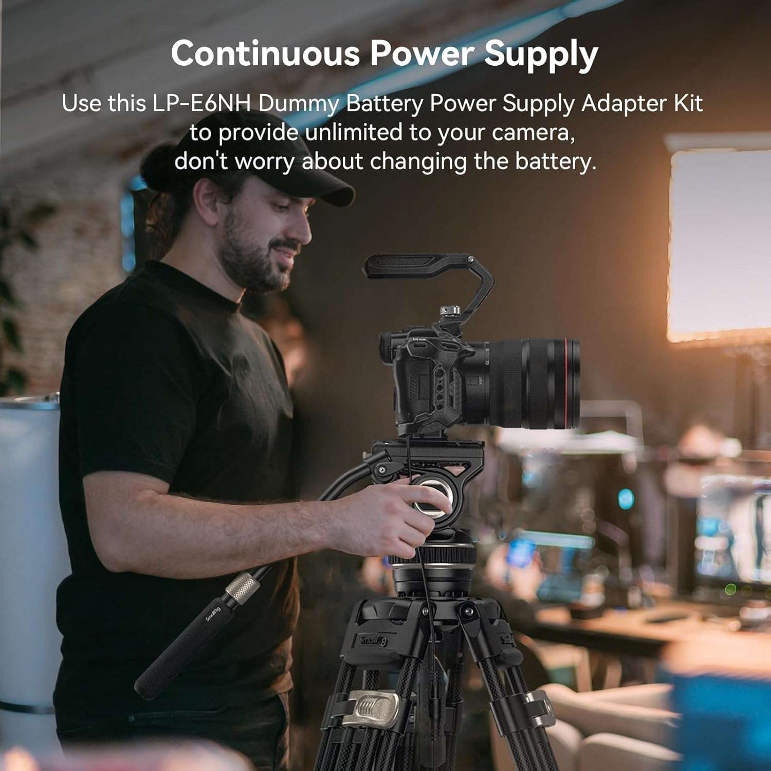 SmallRig LP-E6NH Dummy Battery Power Supply Adapter Kit for Canon R6 Mark III/II, R5, R5 C, R6, R7, R, 5D Mark II/III/IV, 6D, 6DMark II, 7D, 7DMark II, 60D, 60Da, 70D, 80D, 90D, XC10, XC15 Cameras 3