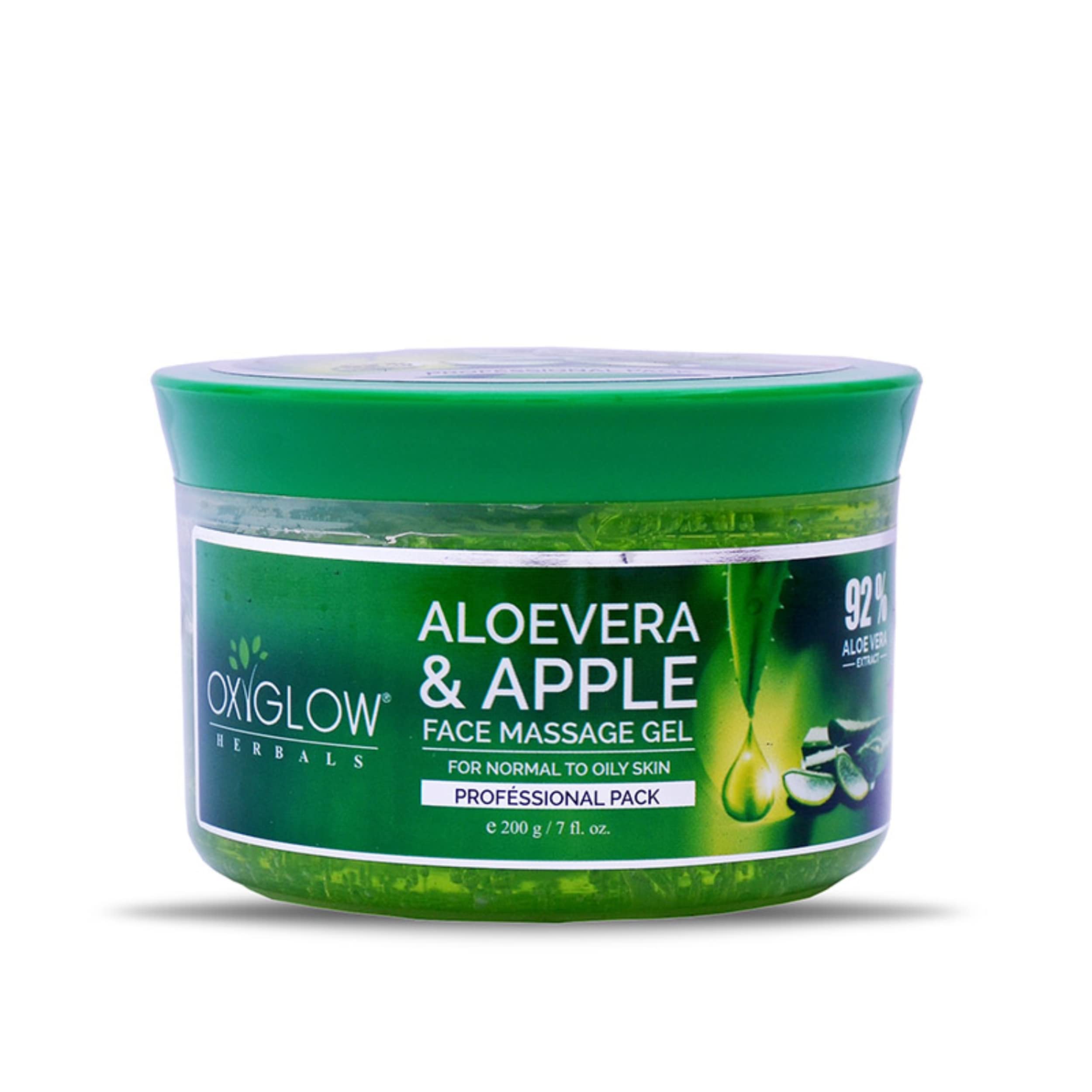 OxyGlow Herbals Alovera Apple Face Massage Gel- For Natural Glowing & Healthy Skin| Deeply Nourishes- 500 Gm (Pack of 1)|Hydrates|Nourished|Refreshed Skin|Moisturized Younger Looking|Face Massage Gel|All Skin Type|Mousturizes|All Skin Type 1