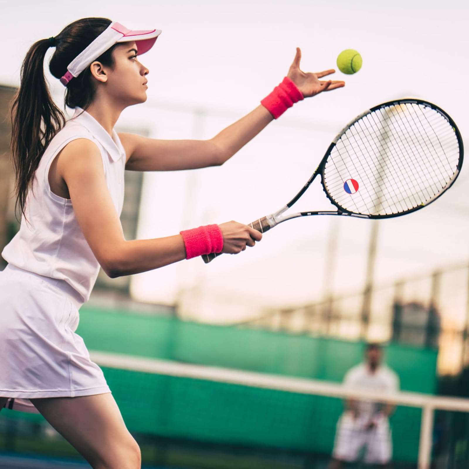 BESPORTBLE 10PCS Vibration Dampeners Silicone Tennis Dampener National Flag String Absorber Accessory for Tennis Players Beginners 4