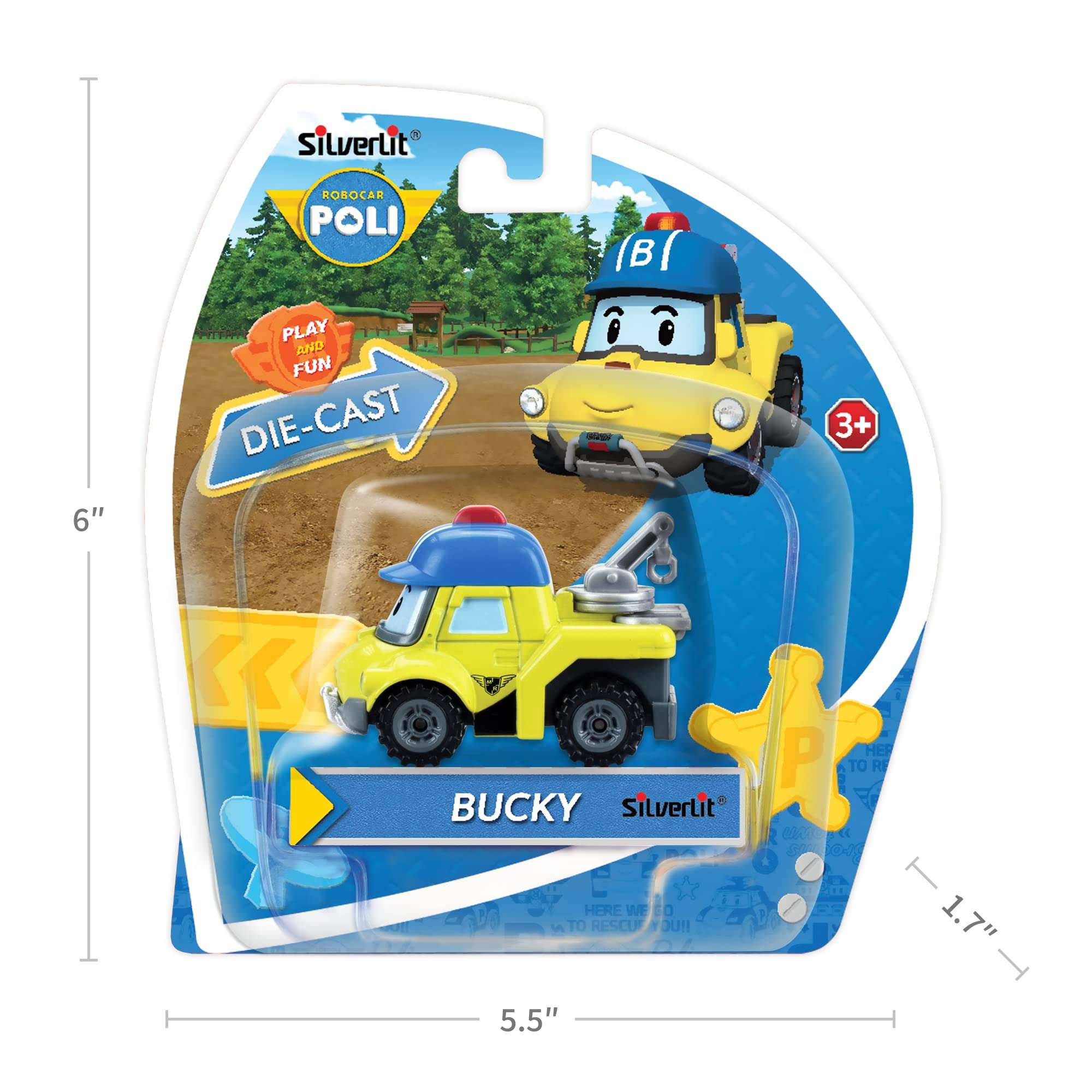 Robocar Poli Bucky Die-Cast Car Toys Figures Collection for Toddlers | STEM Role Play Vehicle, Birthday for Kids 1 2 3 4 5 2