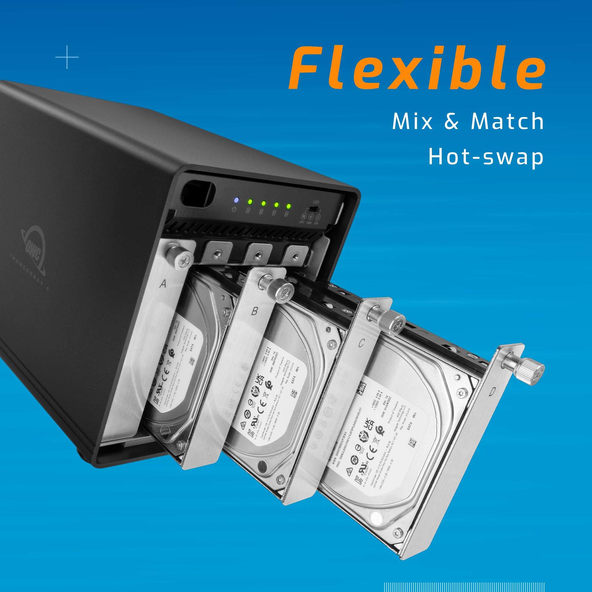 OWC 32TB ThunderBay RAID 5 4-Drive HDD External Storage Solution with Dual Thunderbolt 3 Ports 4