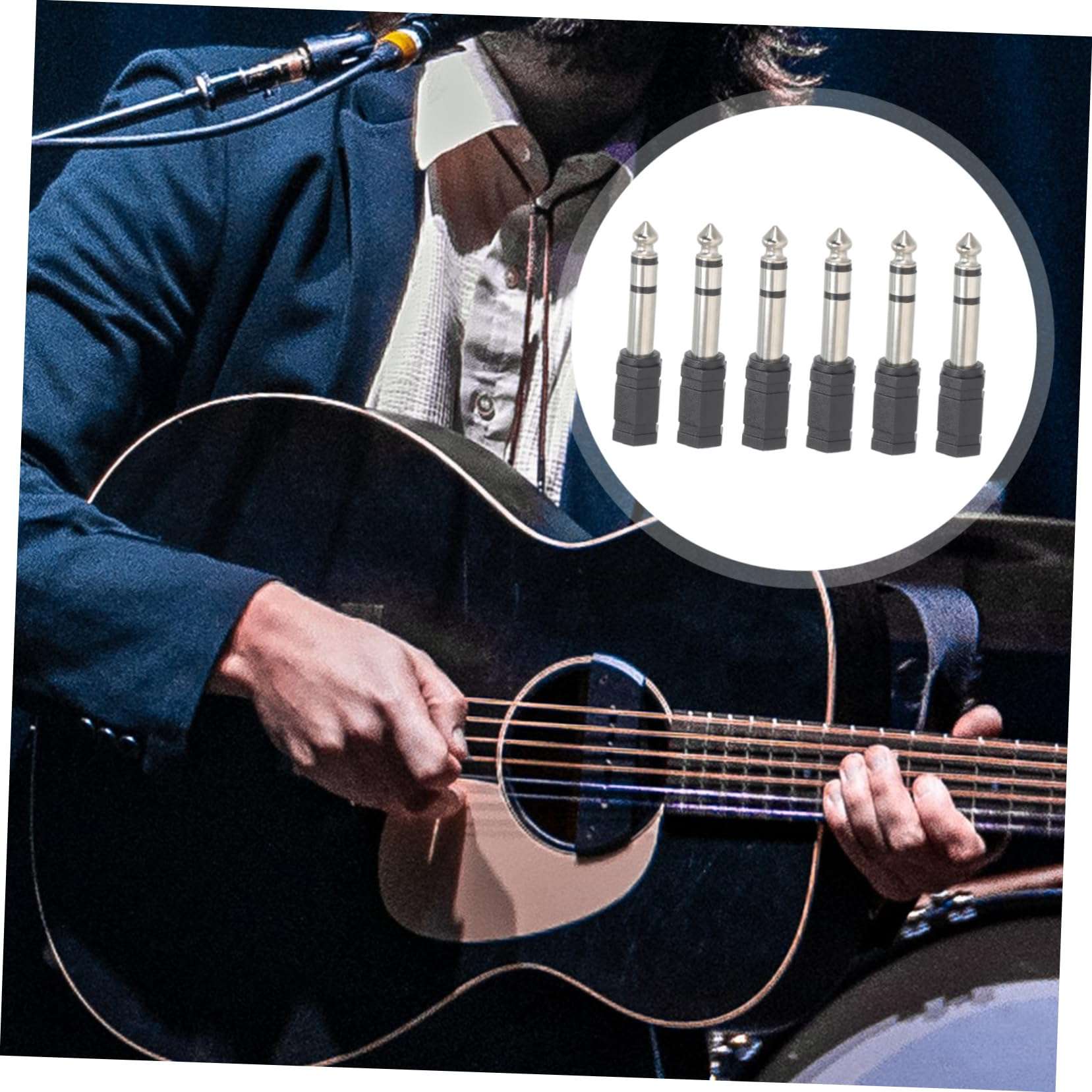 DOITOOL 6pcs Audio Adapter Headphones Jack Adapter Headphone Adapter USB to Aux Stereo Jack Microphone Connector Converter Headphone Jack Adapter USB to Audio Zinc Alloy 5