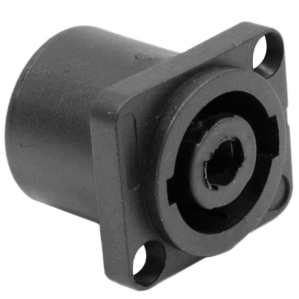 Seismic Audio SAPT240 4 Pole SpeakOn Panel Mount Connector and Fits Series D Pattern Holes Pro Audio, Black 3