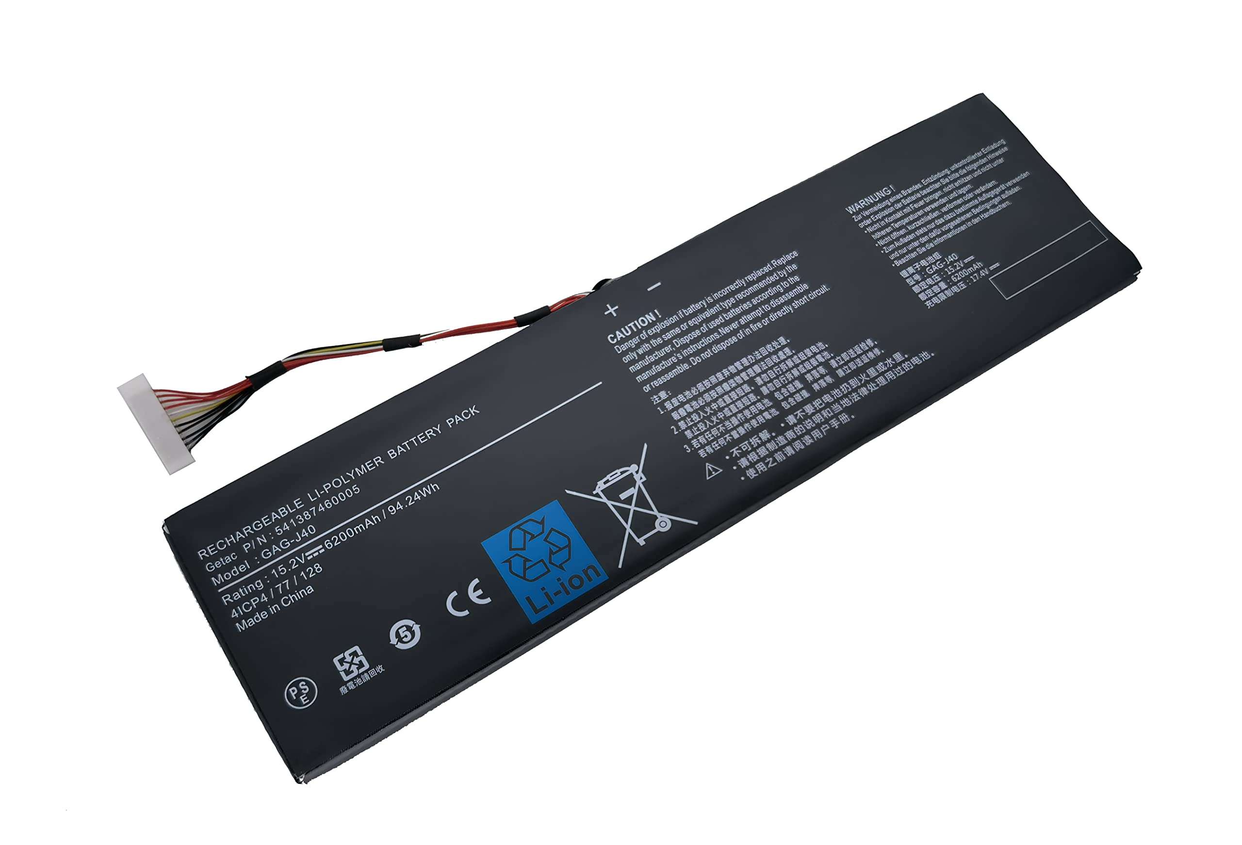 Fully GAG-J40 Replacement Laptop Battery Compatible with Gigabyte Aero 14 V7 K7 14-P64WV6 14-W-CF2 15 15X V8 15W 15-x9 Aorus X5 V6 V7 V8 X7 Dt V6 V7 V8 X9 Dt Series（Note-Connector interface is 29mm） 5