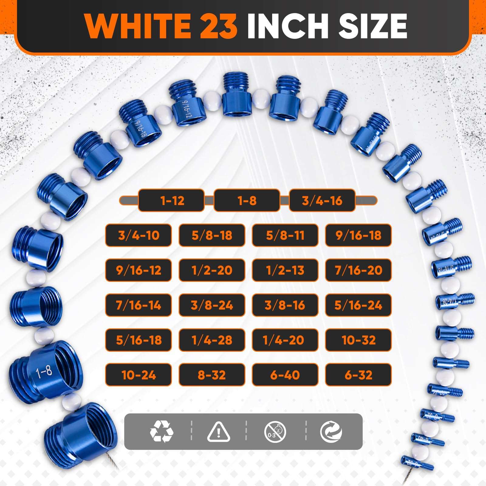 ASDFGHT Nut and Bolt Thread Checker - (44 Gauges) Aluminum Bolt and Nut Identifier Gauge - SAE and Metric Nut Bolt Size Gauge - Nut and Bolt Measurement Tool with Engraved Identification 4