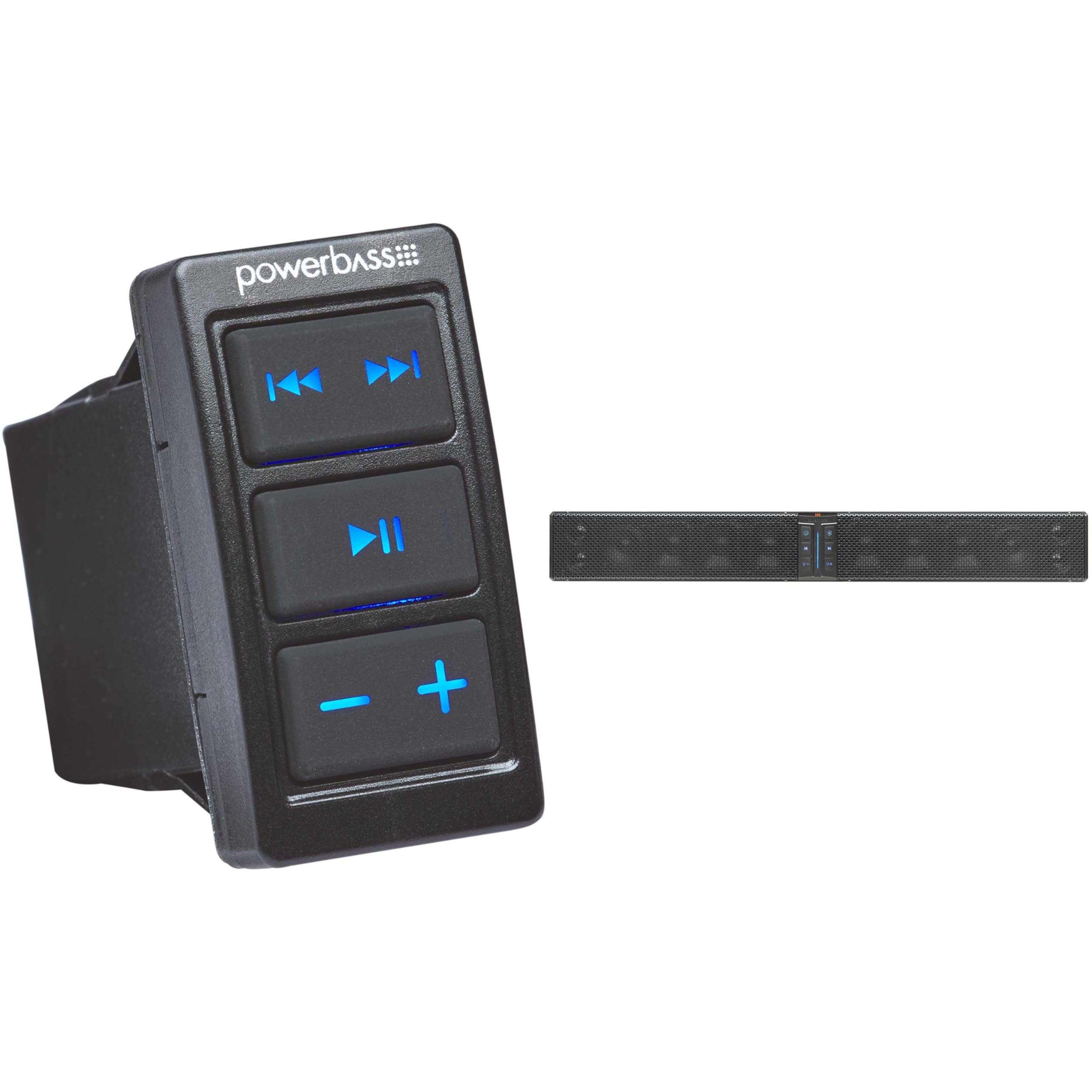 PowerBass XL-1250-12 Speaker System, Bluetooth Powersports Sound Bar with XL-SBCONRS Optional Rocker Switch Mount Remote