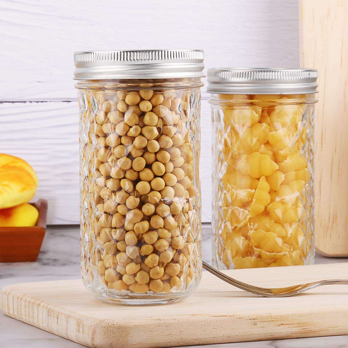 Golden Bird International 620 ml Regular Mouth Canning Jars with Airtight Lids and Bands, Leak-Proof Silver Lids for Food Storage, Canning, Favors, Decorating Jar & More 2
