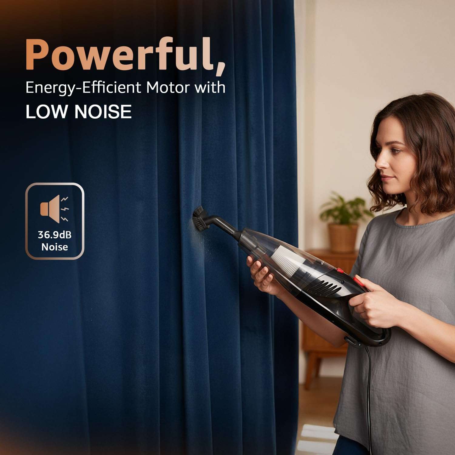 Amazon Basics - 2-in-1 Convertible Stick Vacuum Cleaner | 600W | 5 Attachments Included | Bagless Washable Filter, Strong Suction | 4.9 m Cord | 0.8 L Capacity | 12.5 kPa Suction | 103L*10.5W*12.5H cm 4