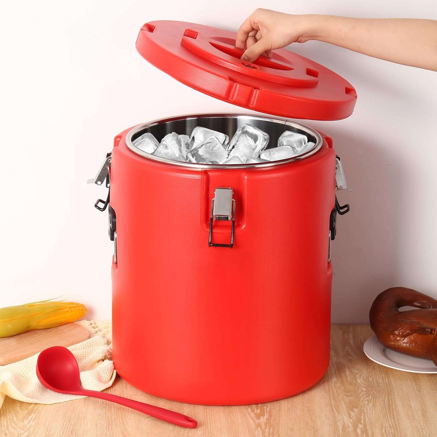 MAZORIA Isothermal Container, 20 ltr Hot and Cold Pot, Hot and Cold food Container, Casseroles for Restaurant Use, Casserole for Hotel (Large) (20 ltr) 4