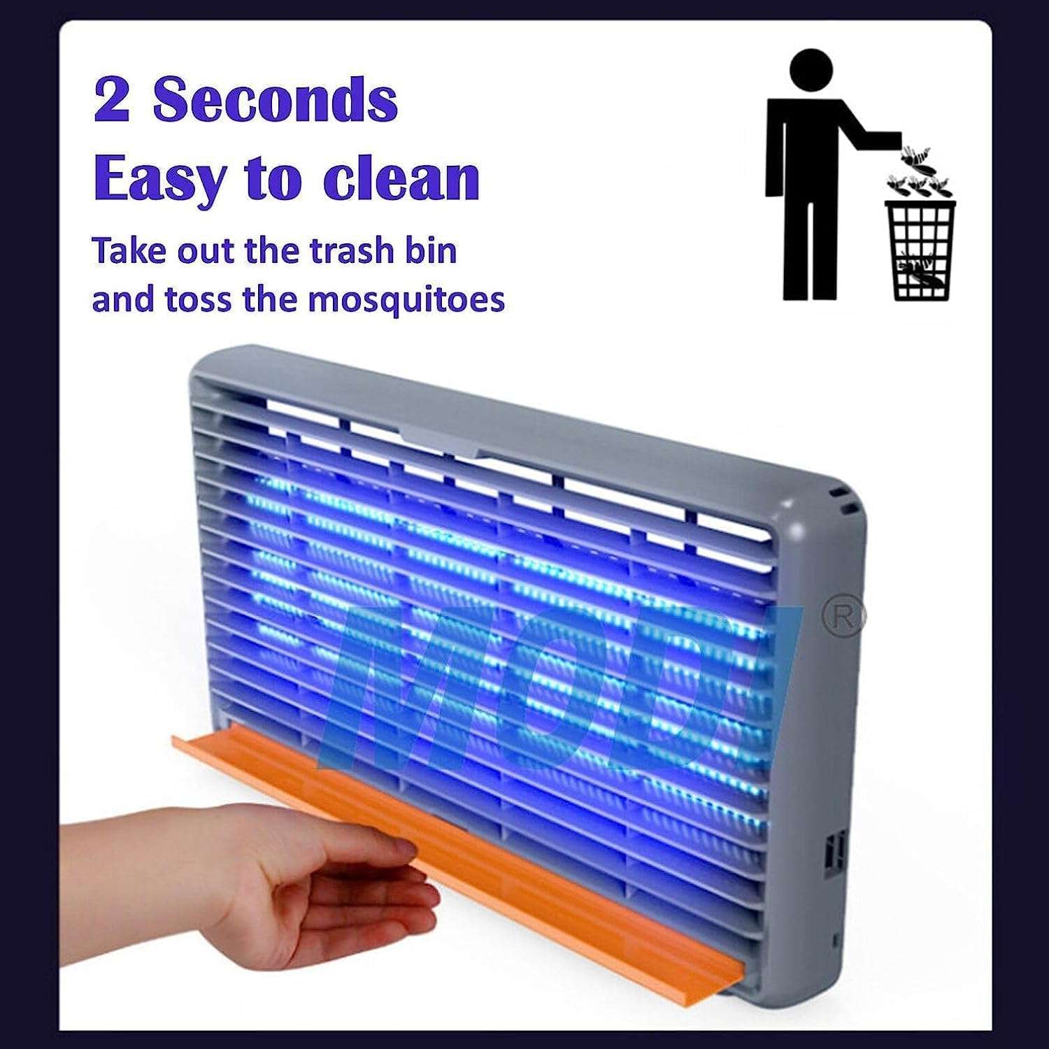 PESOMA Electric Mosquito Killer, Fly Insect Killer Machine, Insect Bug Zapper,Fly Catcher and Trap Killer LED Lamp for Restaurants,Home,Office,Bedroom-Rechargeable Night Lamp (Grey-6W) 6