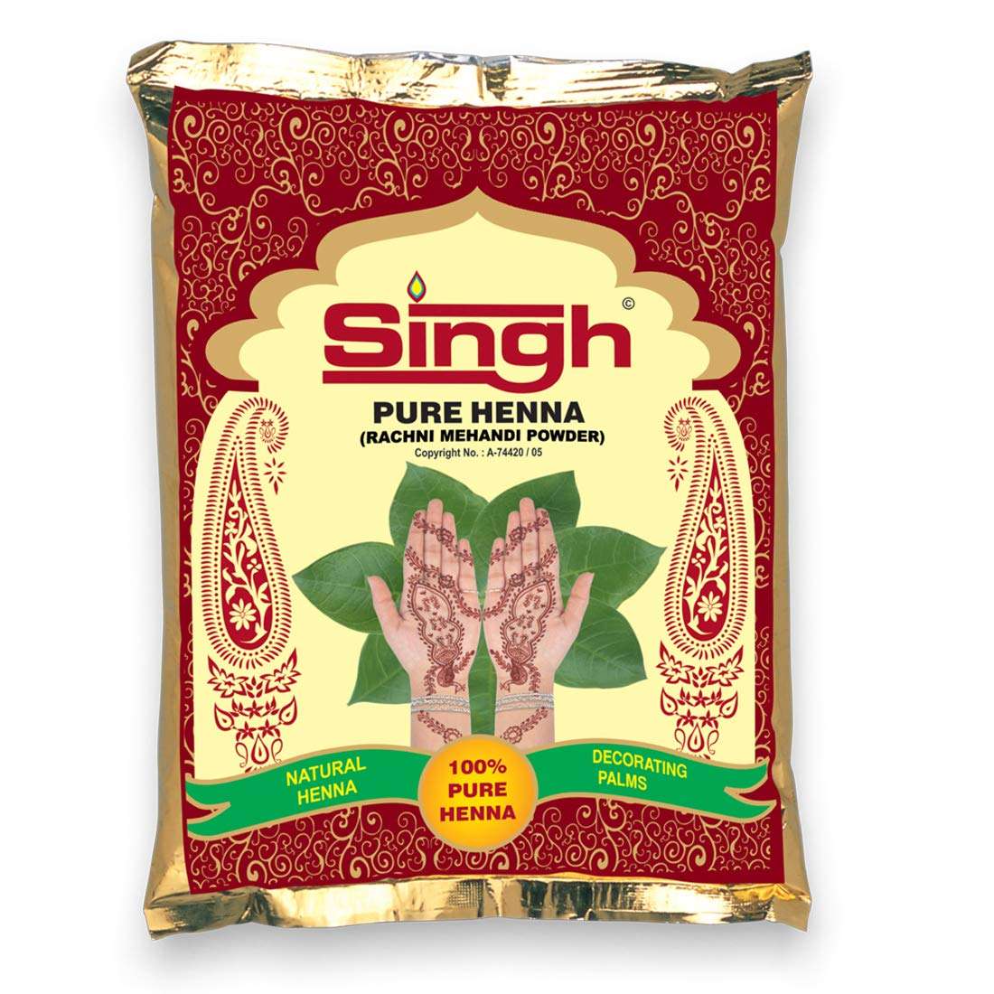 Singh Pure Henna Rachni Mehandi Powder, 1kg - Brown 5