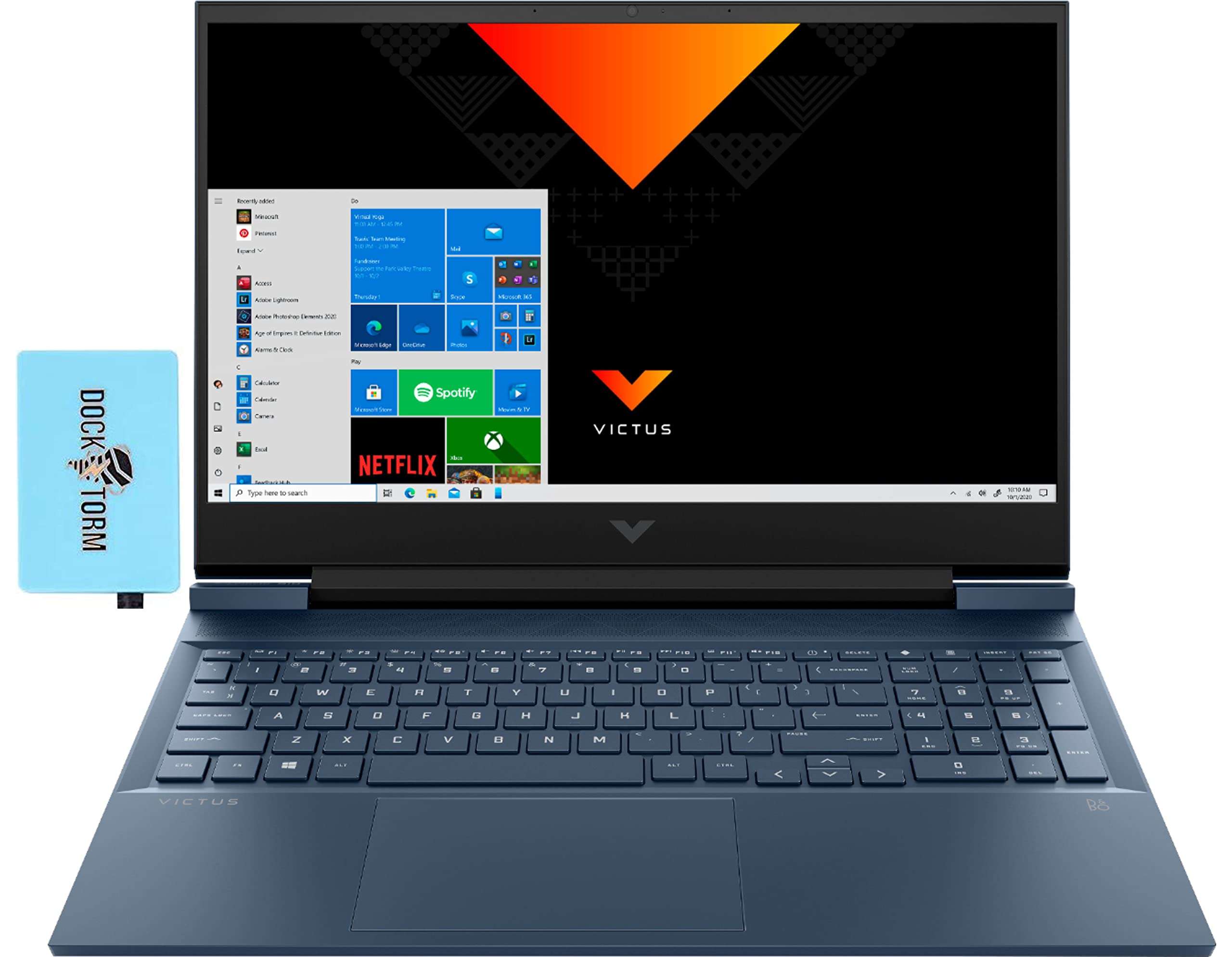 HP Victus 16.1" 60 Hz FHD IPS Gaming Laptop (Intel i5-11400H 6-Core, 16GB RAM, 2x512GB PCIe SSD RAID 0 (1TB), GeForce RTX 3050 4GB GDDR6, Backlit KYB, WiFi 6, BT 5.2, HD Webcam, Win 10 Pro) w/Hub