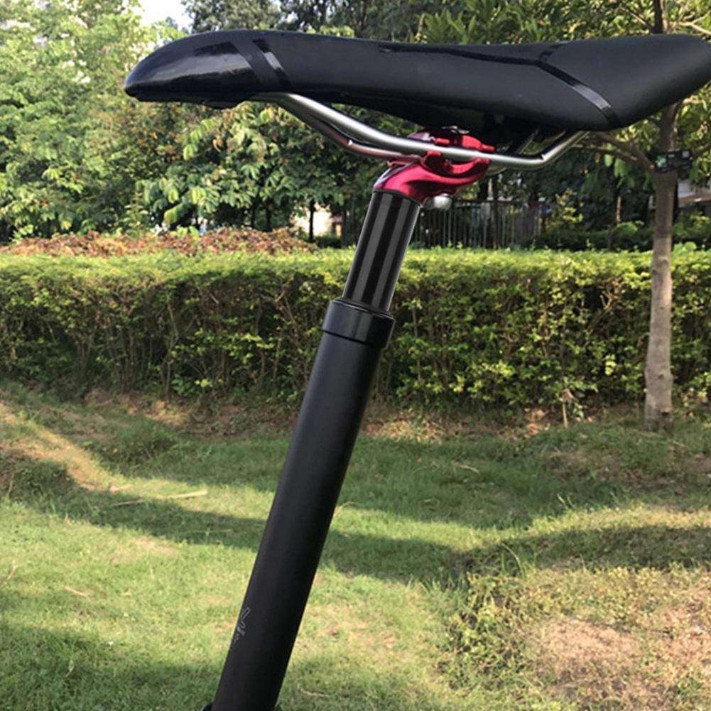 SPS-405 Suspension Seat Post, Mountain Seat Post Tube 27MM Aluminium Alloy (Black Red) 6