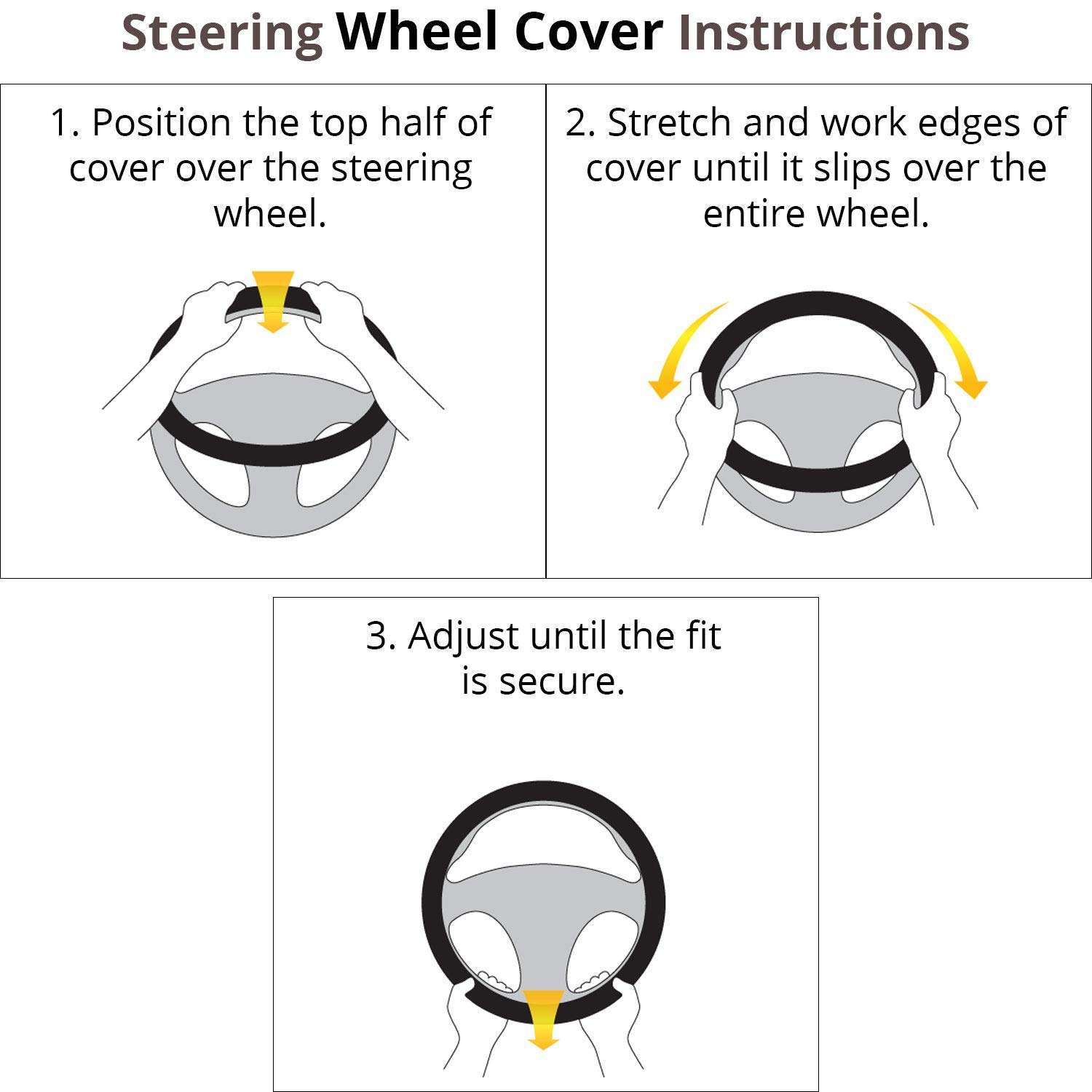 AllExtreme EXTPHS1 Universal Car Auto Steering Wheel Cover 6