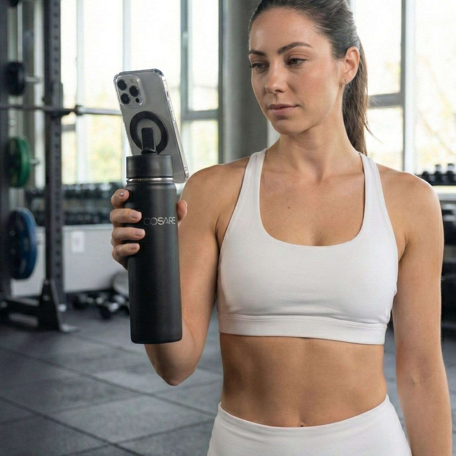 COSARE 25oz Magnetic Water Bottle – Stainless Steel Insulated Bottle with Leak Proof Lid – Reusable Double Wall Sports Bottle for Gym, Office & Travel – BPA-Free Hot & Cold Drink Thermos 6