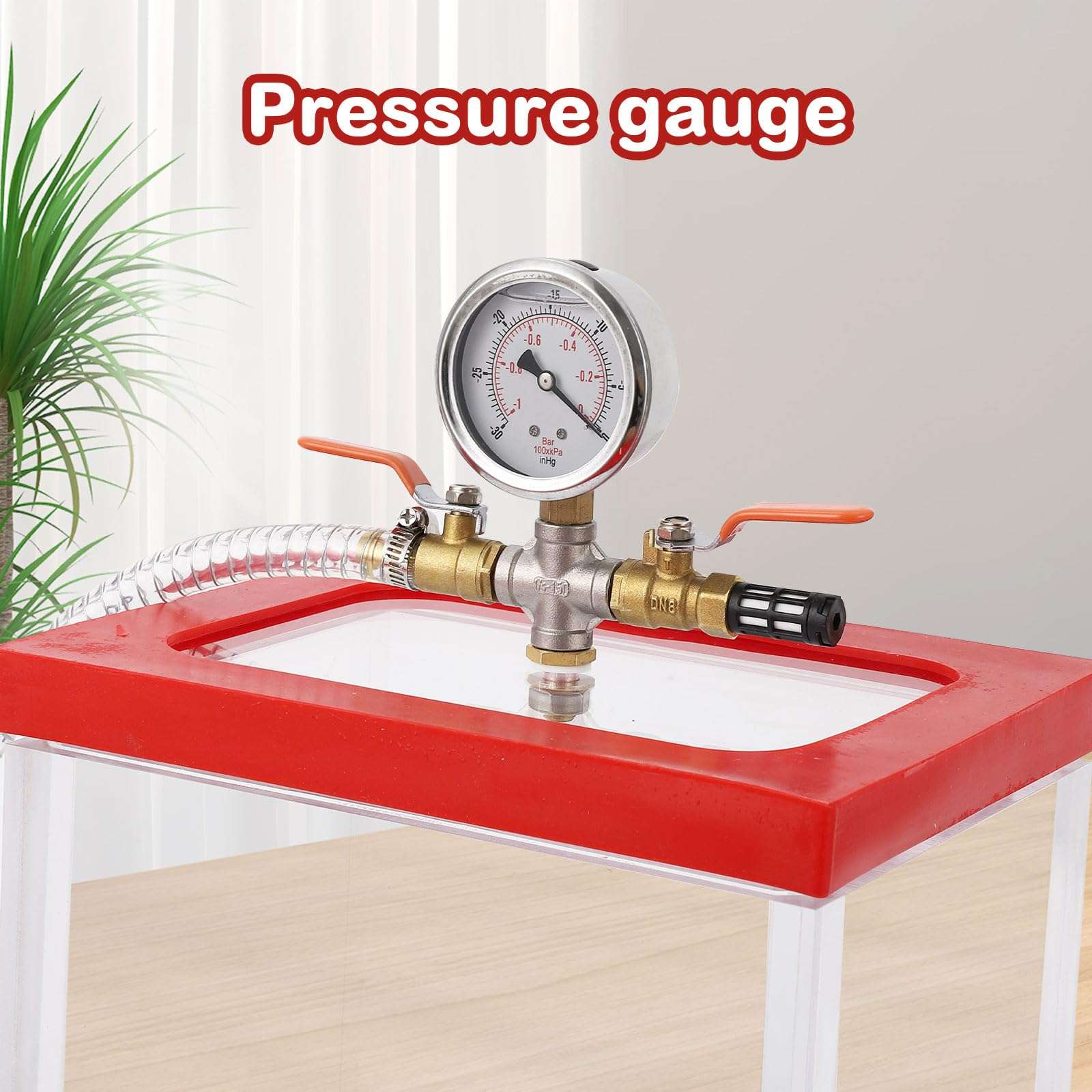 2 Gallon Vacuum Chamber, 0.7IN Wall Thickness, Upgraded Multipurpose Acrylic Vacuum Degassing Chamber, Transparent Vacuum Chamber, for Resin Degassing, Silica Gel Degassing 6