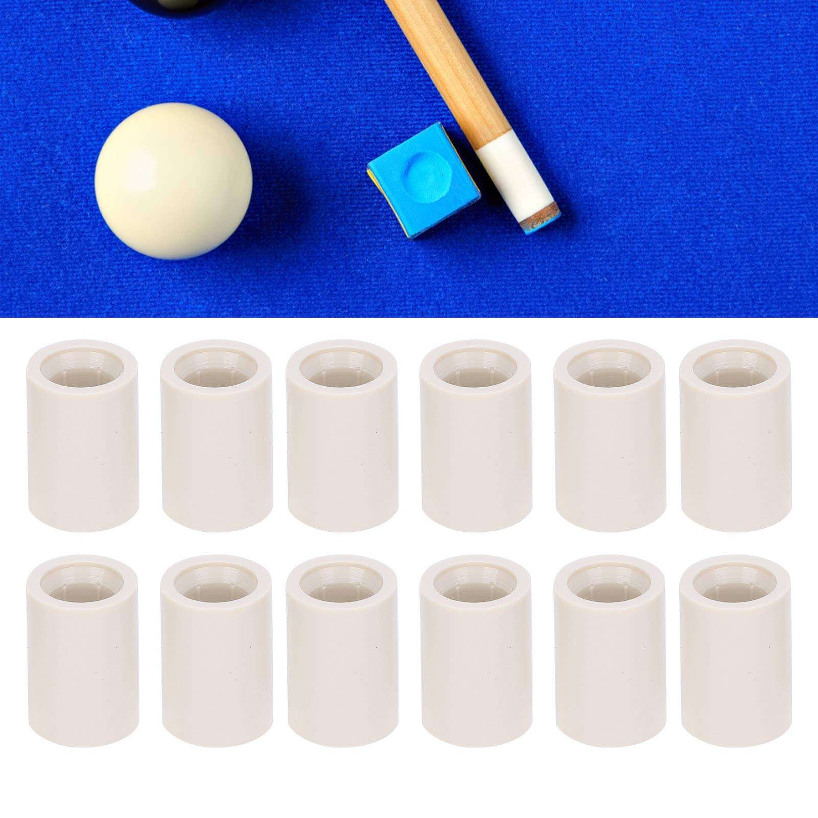 Billiard Cue Stick Ferrules, Ferrules Tubes Replacement Parts Billiard Accessories Snooker Pool Repair Parts 40pcs Pool Cue Ferrule for Replacement Parts(13MM, 0.8 inch) 6