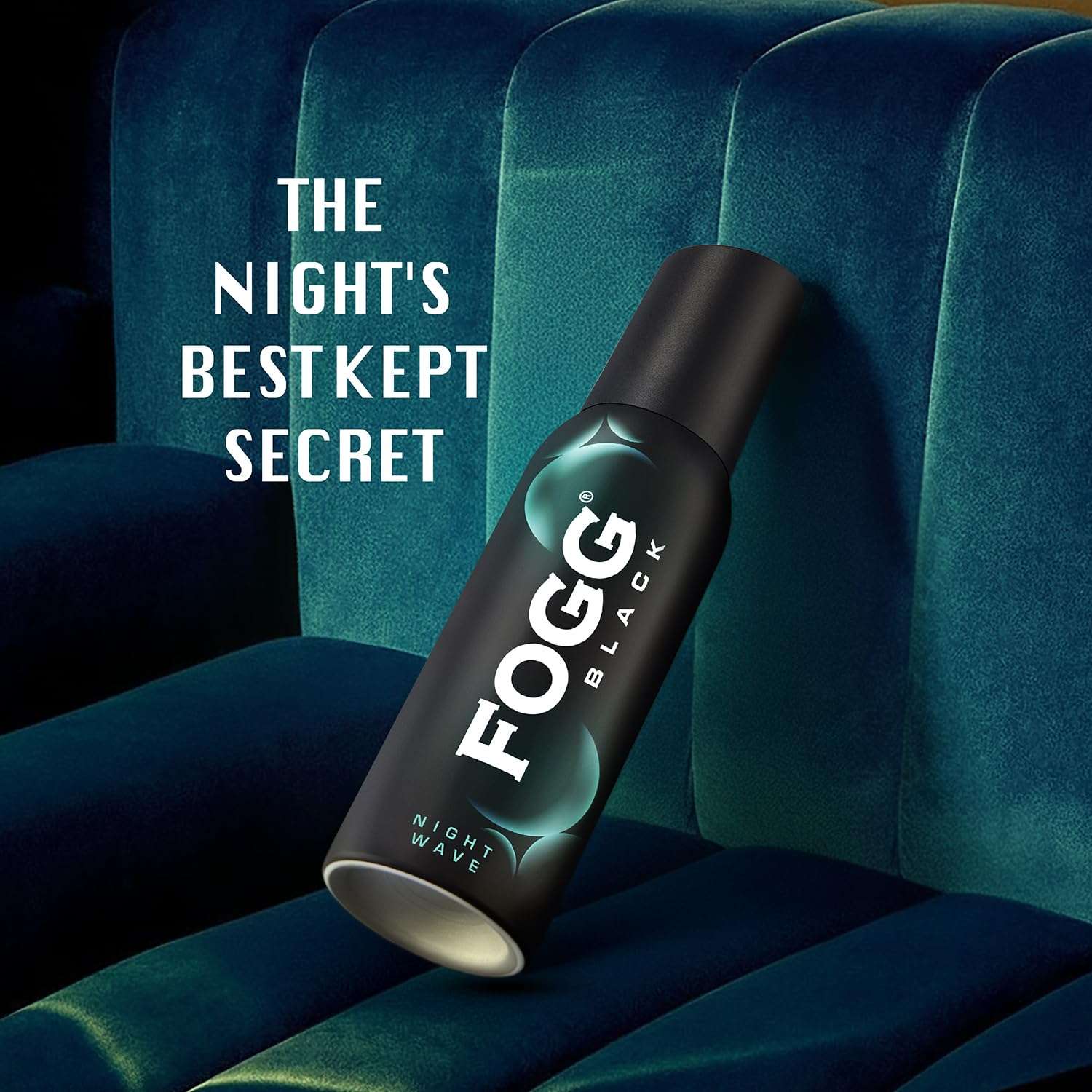 Fogg Black Night Wave |No Gas| Long Lasting Perfume Deodorant Spray for Men & Women-120 ML 5