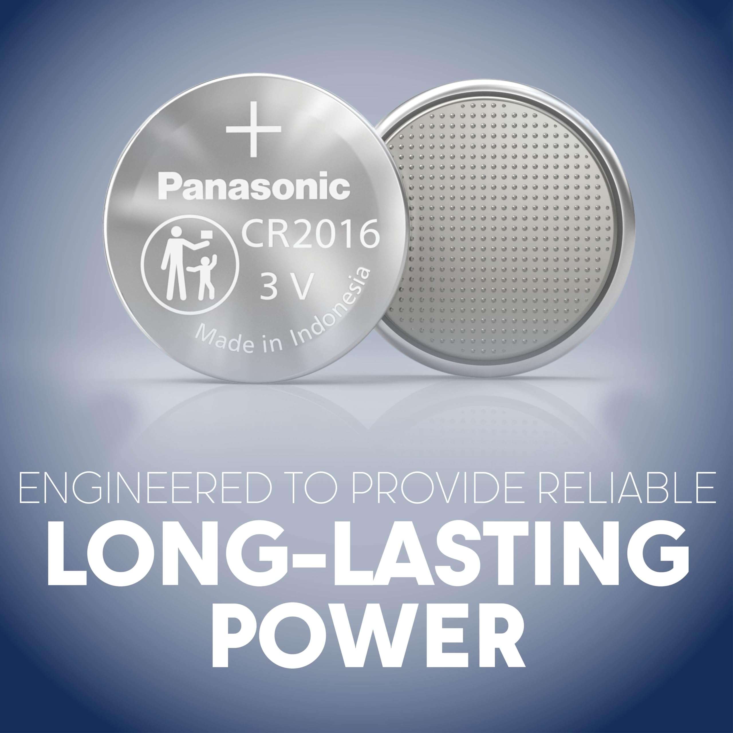 Panasonic CR2016 3.0 Volt Long Lasting Lithium Coin Cell Batteries in Child Resistant, Standards Based Packaging, 10-Battery Pack 3