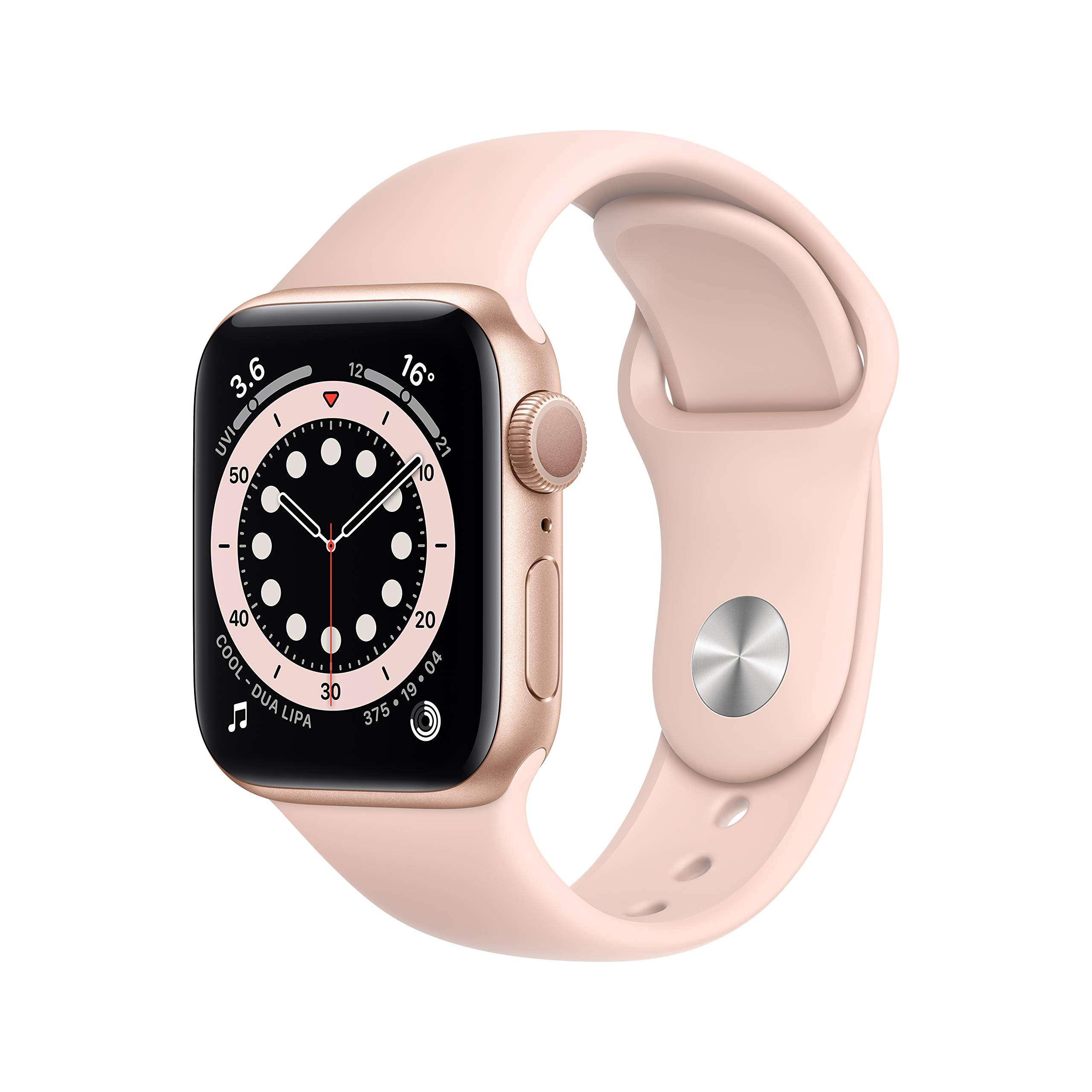 Apple New Watch Series 6 (GPS, 40mm) - Gold Aluminium Case with Pink Sand Sport Band 1