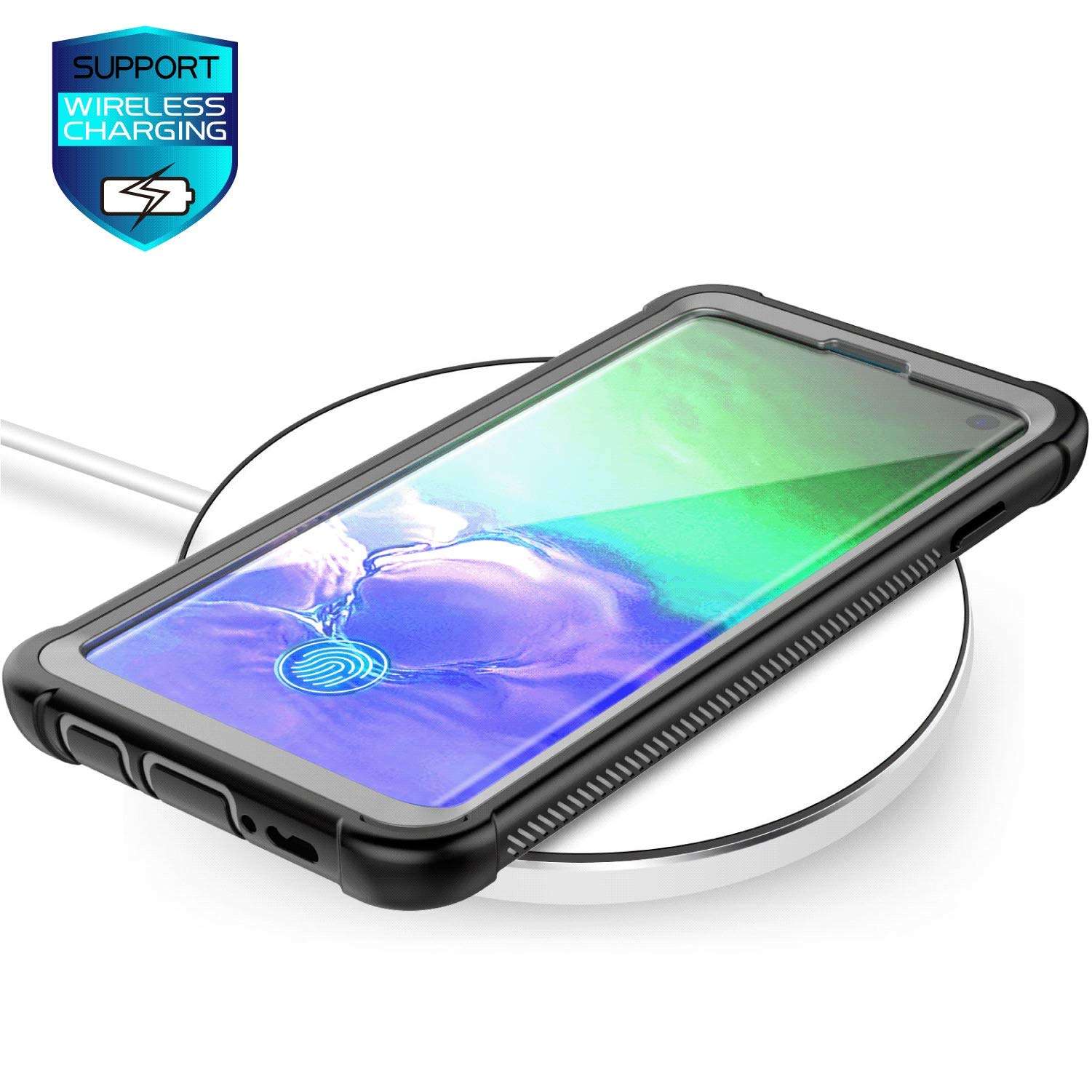 Snowfox Samsung Galaxy S10 Case, Heavy Duty Protection with Built-in Screen Protector Shockproof Case for Samsung Galaxy S10 6.1 inch 5